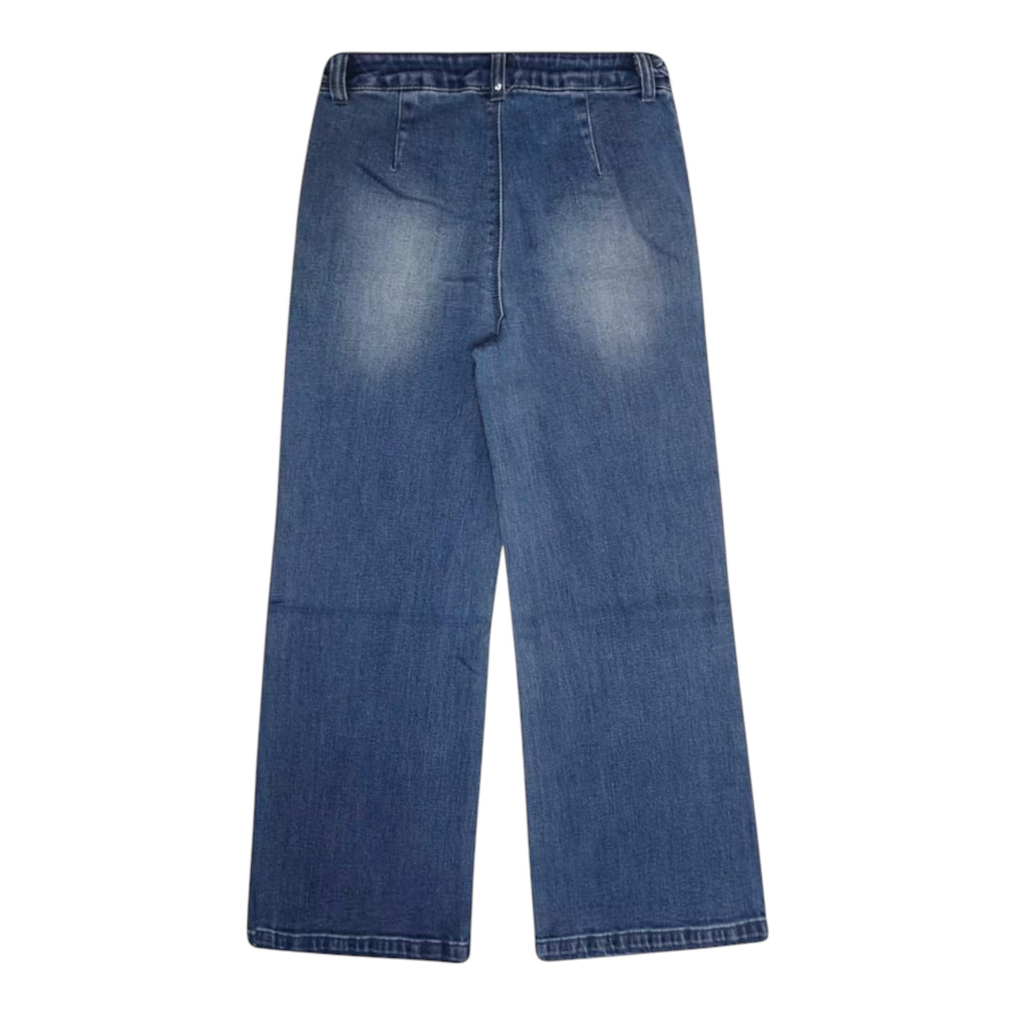 LIU JO jeans tinta unita modello palazzo Blu per Bambina GF4122 BLU LIU JO