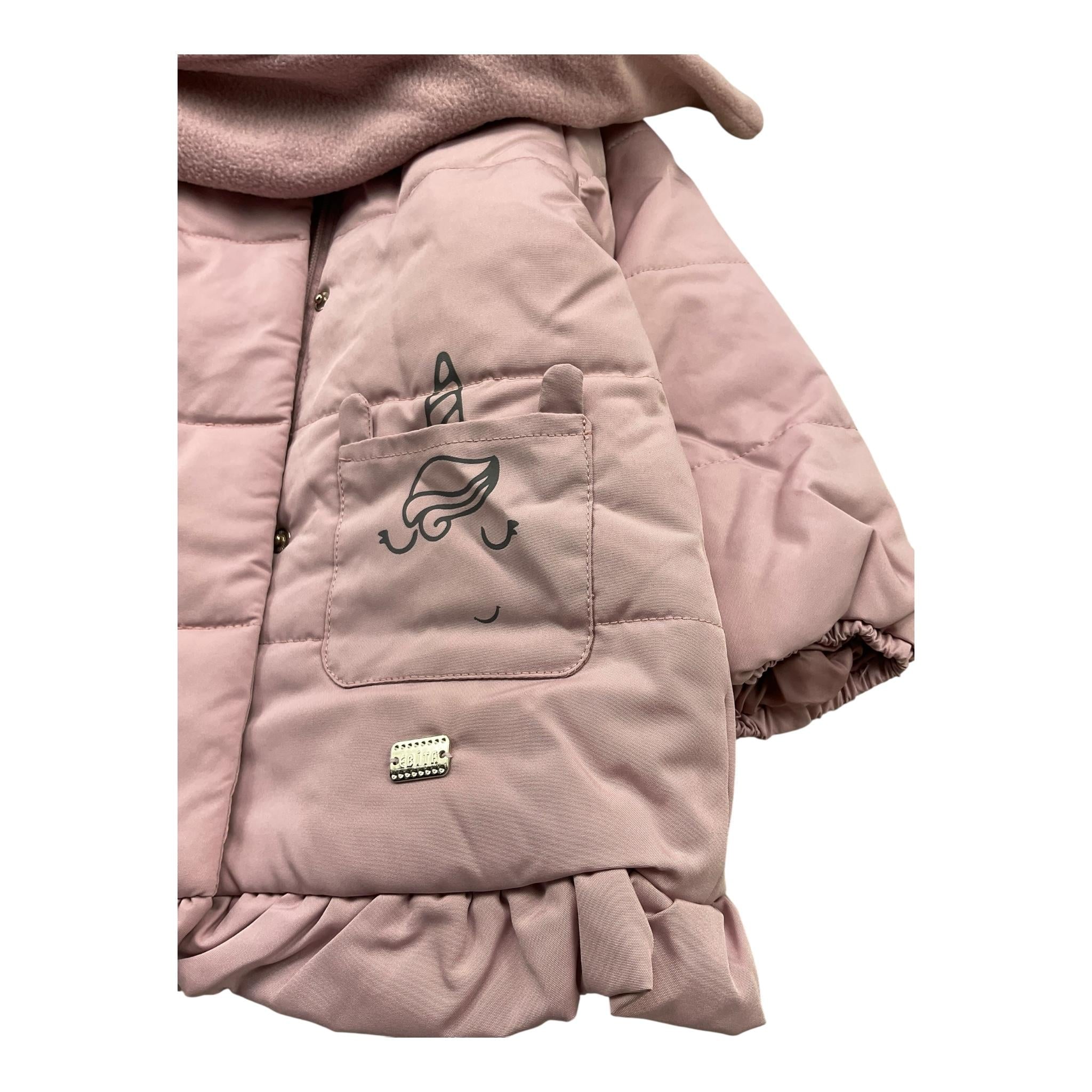 EBITA giubbin tinta unita con cappuccio Rosa per Neonata 533 ROSA EBITA