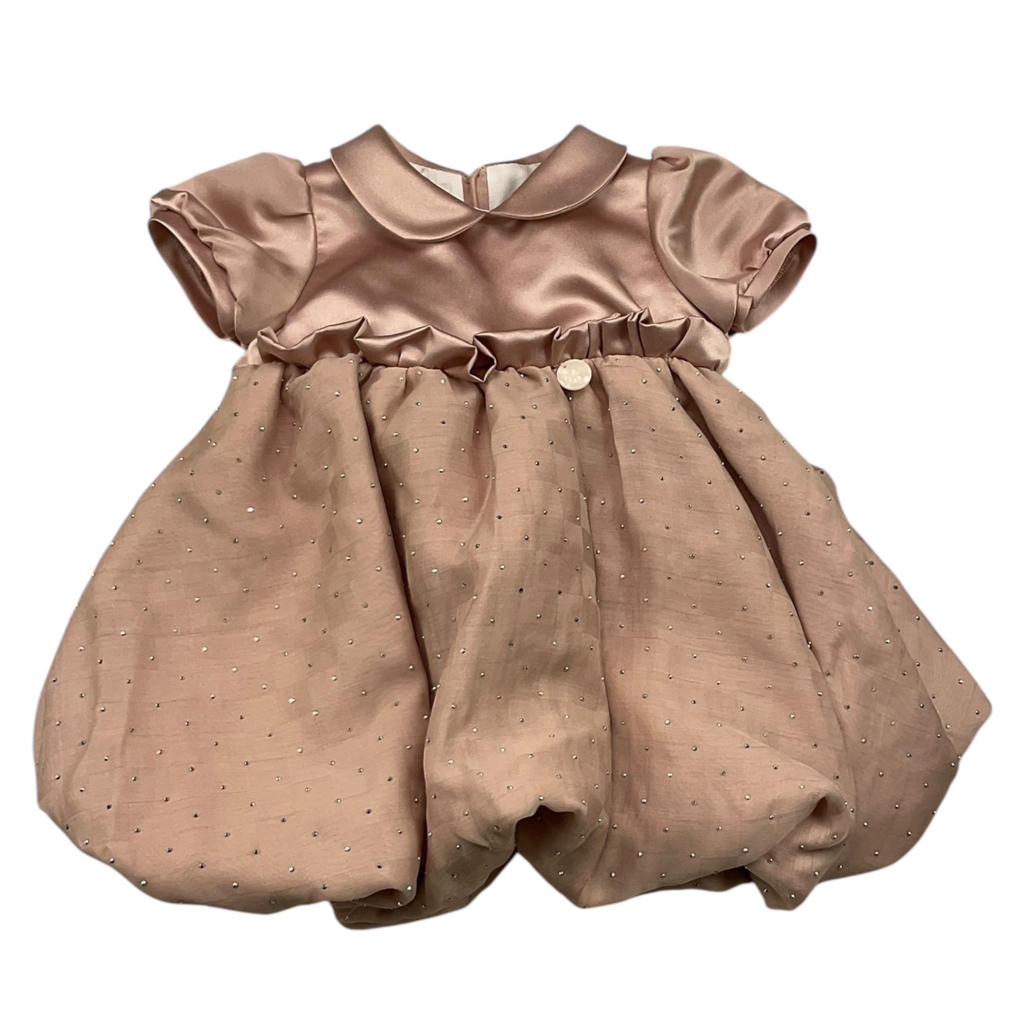 LE BEBE' abito mezza manica tinta unita Rosa per Neonata LBG6180 ROSA LE BEBE'