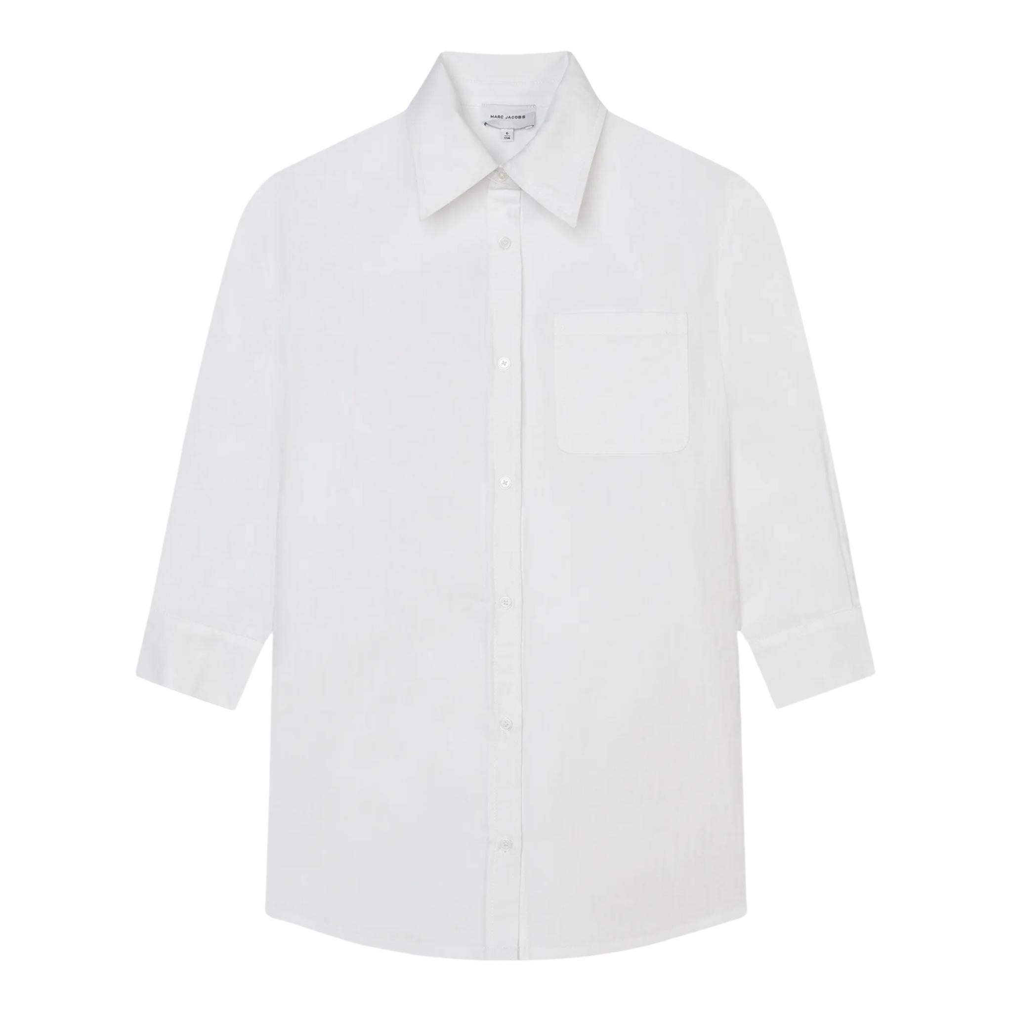 MARC JACOBS camicia manica lunga tinta unita Bianco per Bambina W60175 BIANCO MARC JACOBS