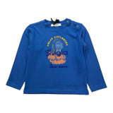 SIVIGLIA shirt girocollo tinta unita con stampa Cobalto per Neonato SVNTS16153 COBALTO SIVIGLIA
