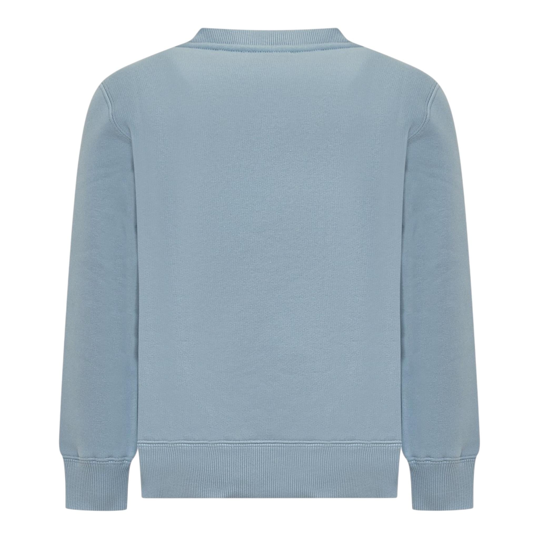 GOLDEN GOOSE felpa girocollo tinta unita con stampa Azzurro per Bambino GKP0140 AZZURRO GOLDEN GOOSE