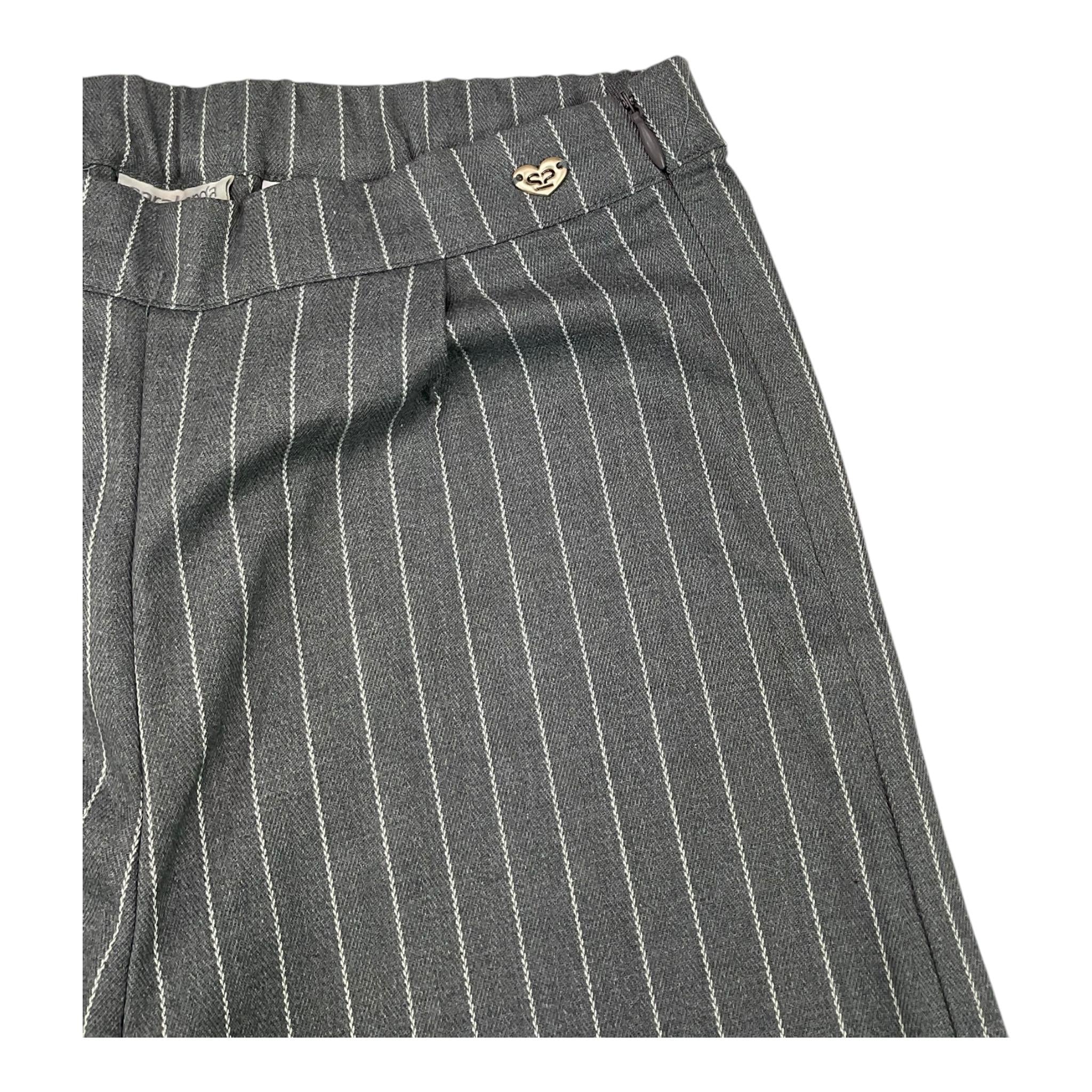 SARABANDA pantalone modello palazzo tinta unita con elastico in vita Grigio per Bambina A254 GRIGIO SARABANDA