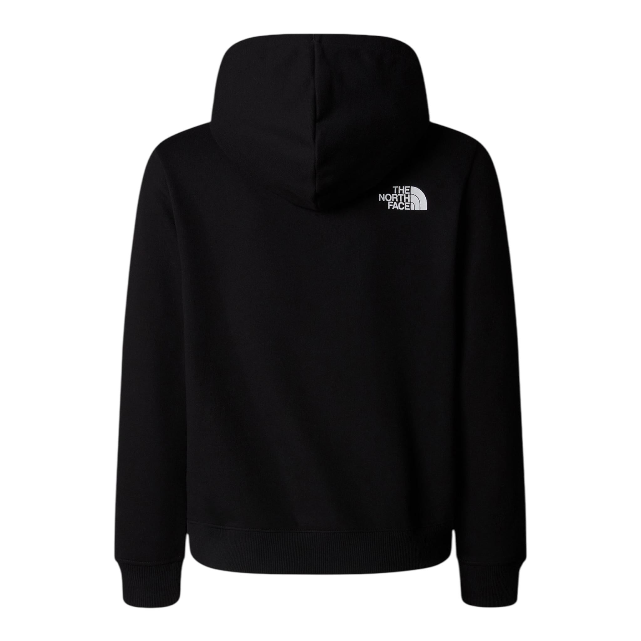 THE NORTH FACE felpa chiusa con cappuccio tinta unita con logo Nero per Bambino NF0A89HBJK31L NERO THE NORTH FACE