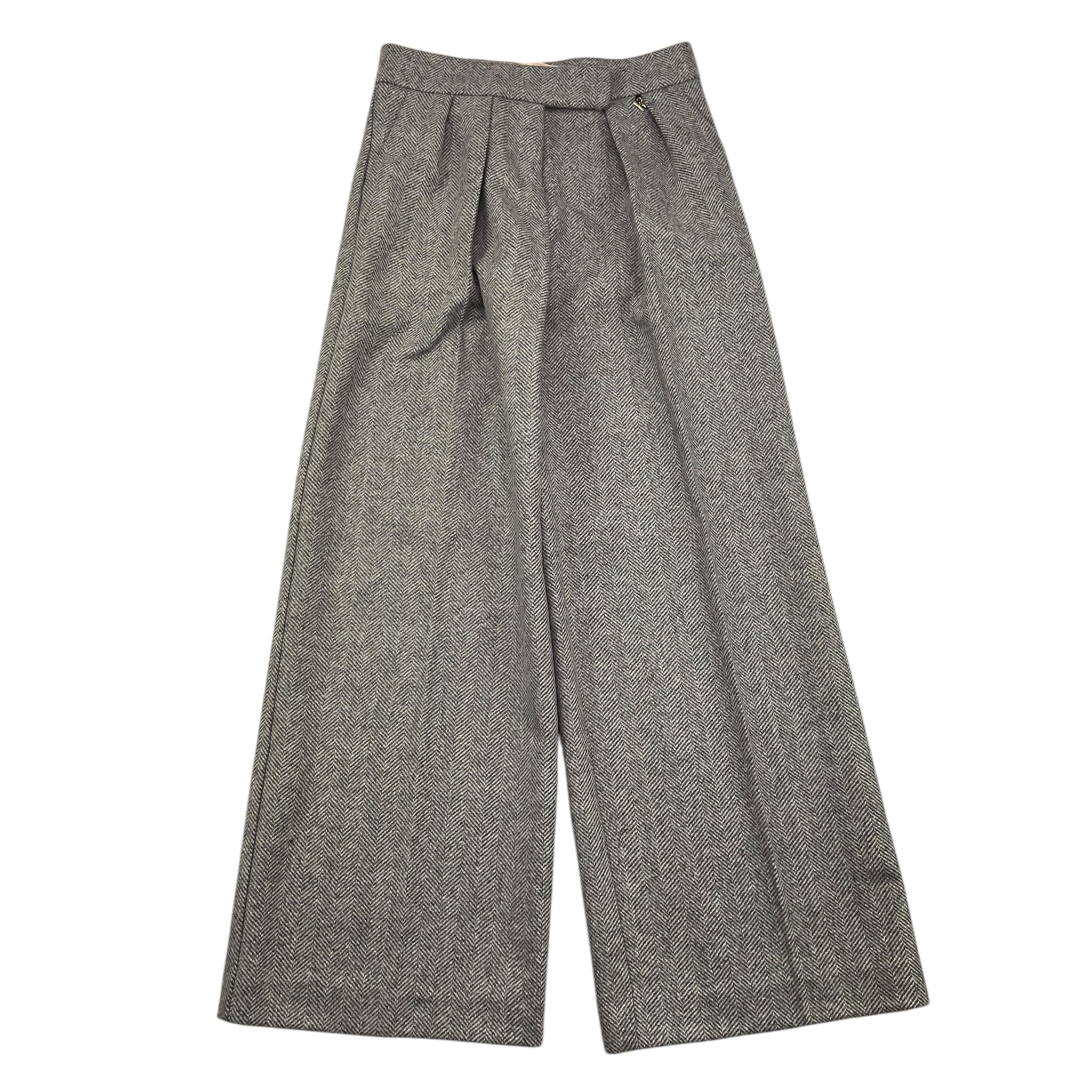 ELISABETTA FRANCHI pantalone tinta unita modello palazzo Grigio per Bambina EFPA248 GRIGIO ELISABETTA FRANCHI