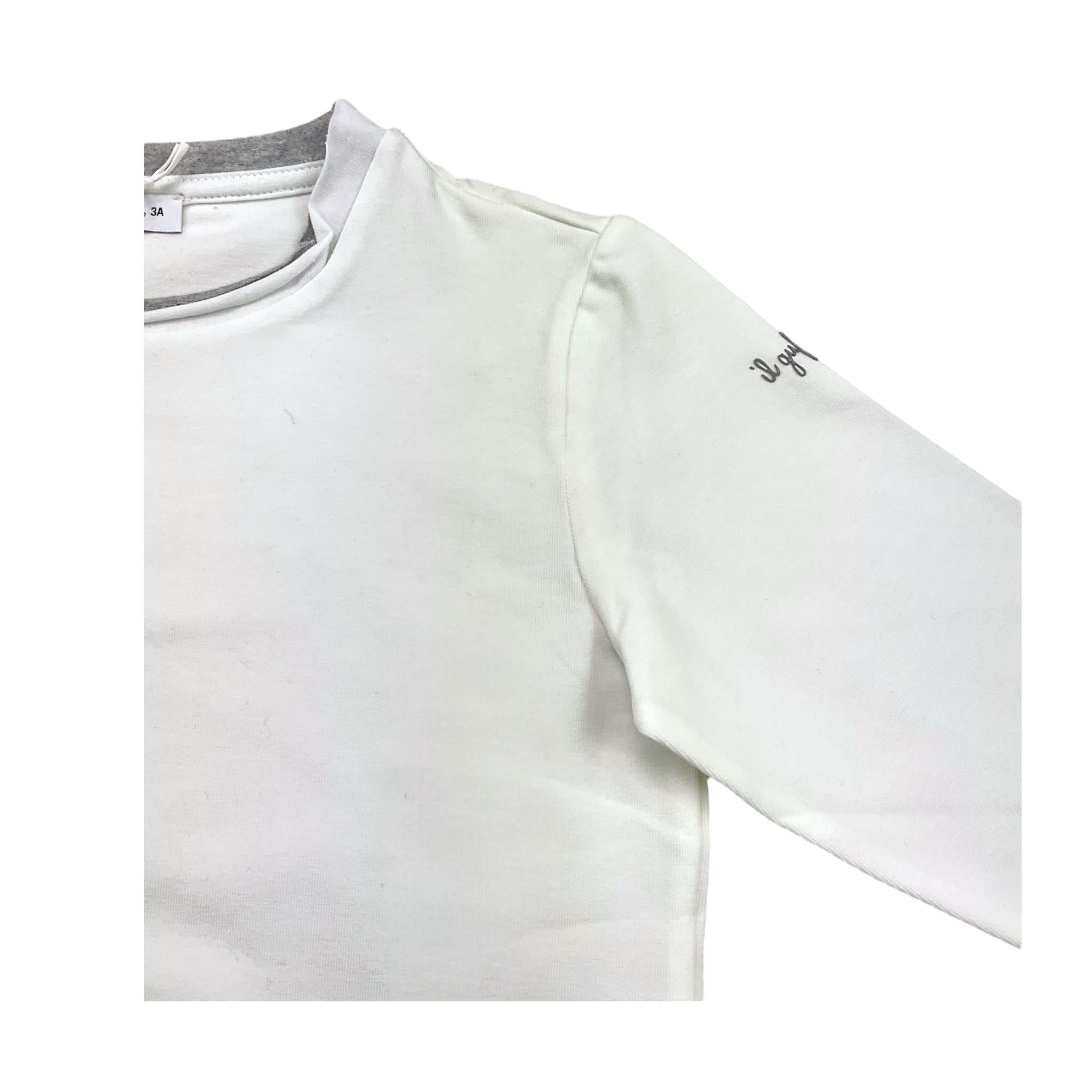 IL GUFO shirt tinta unita con profili in contrasto Bianco per Bambino COATA025M0011 BIANCO IL GUFO