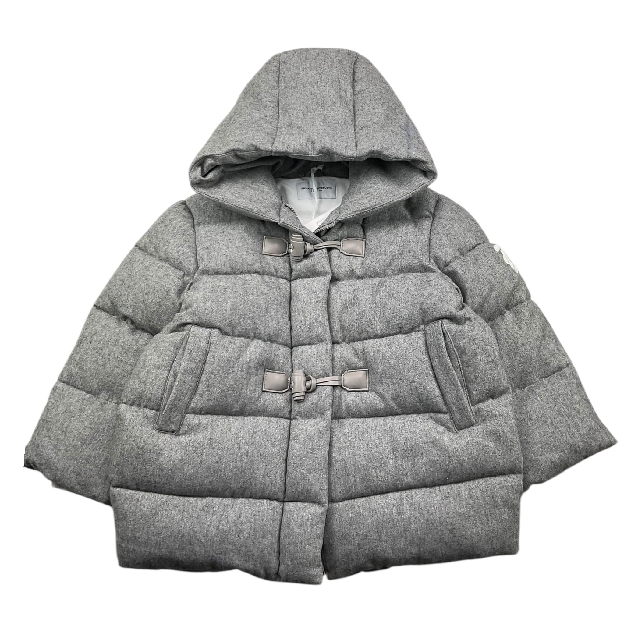 ERMANNO SCERVINO giubbino tinta unita cn cappuccio Grigio per Bambino SFGB023 GRIGIO ERMANNO SCERVINO