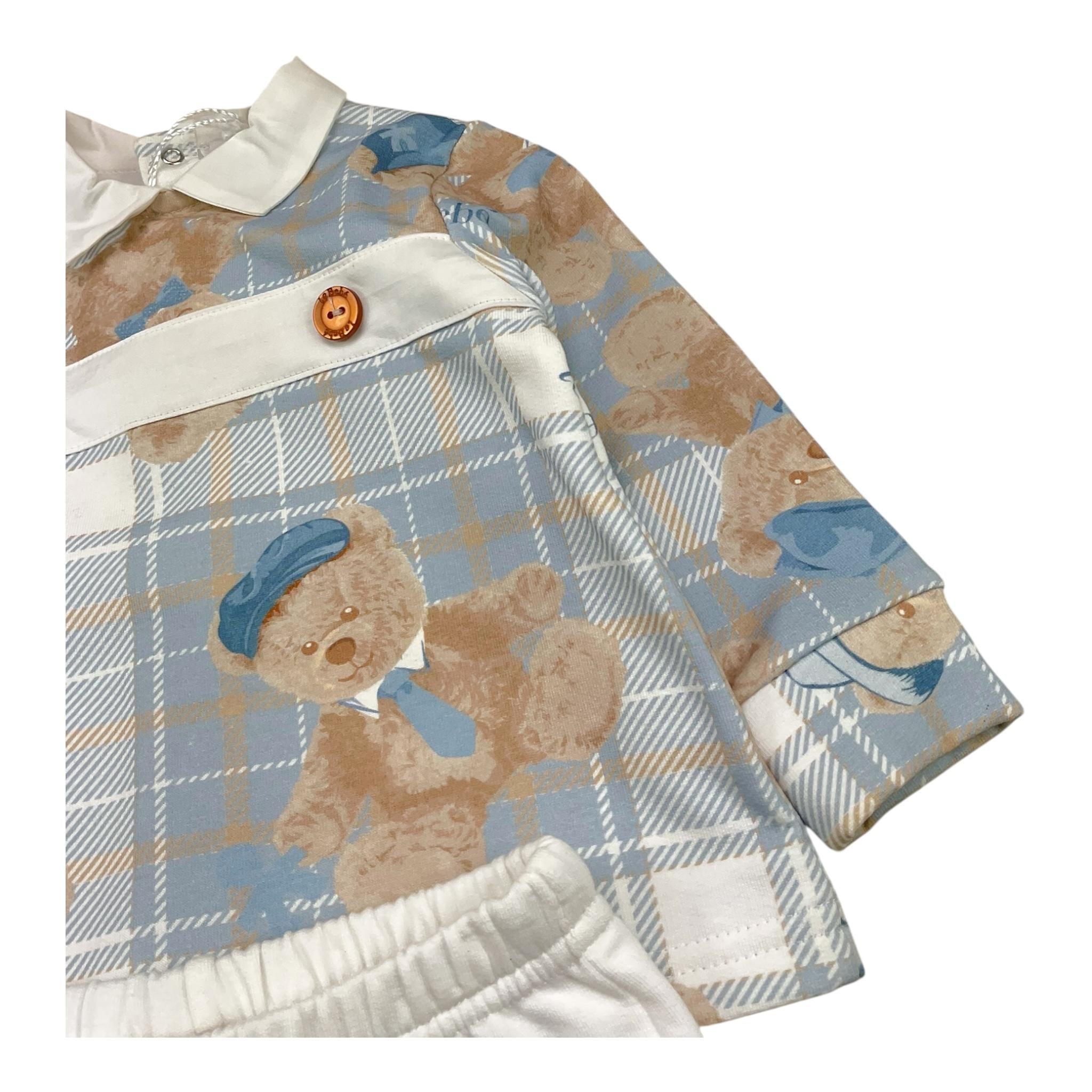 LE BEBE' completo 2pz shirt-ghettina Azzurro per Neonato LBB3723 AZZURRO LE BEBE'