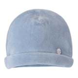 MINI BANDA cappello tinta unita in velluto Azzurro per Neonato 3A306 AZZURRO MINI BANDA