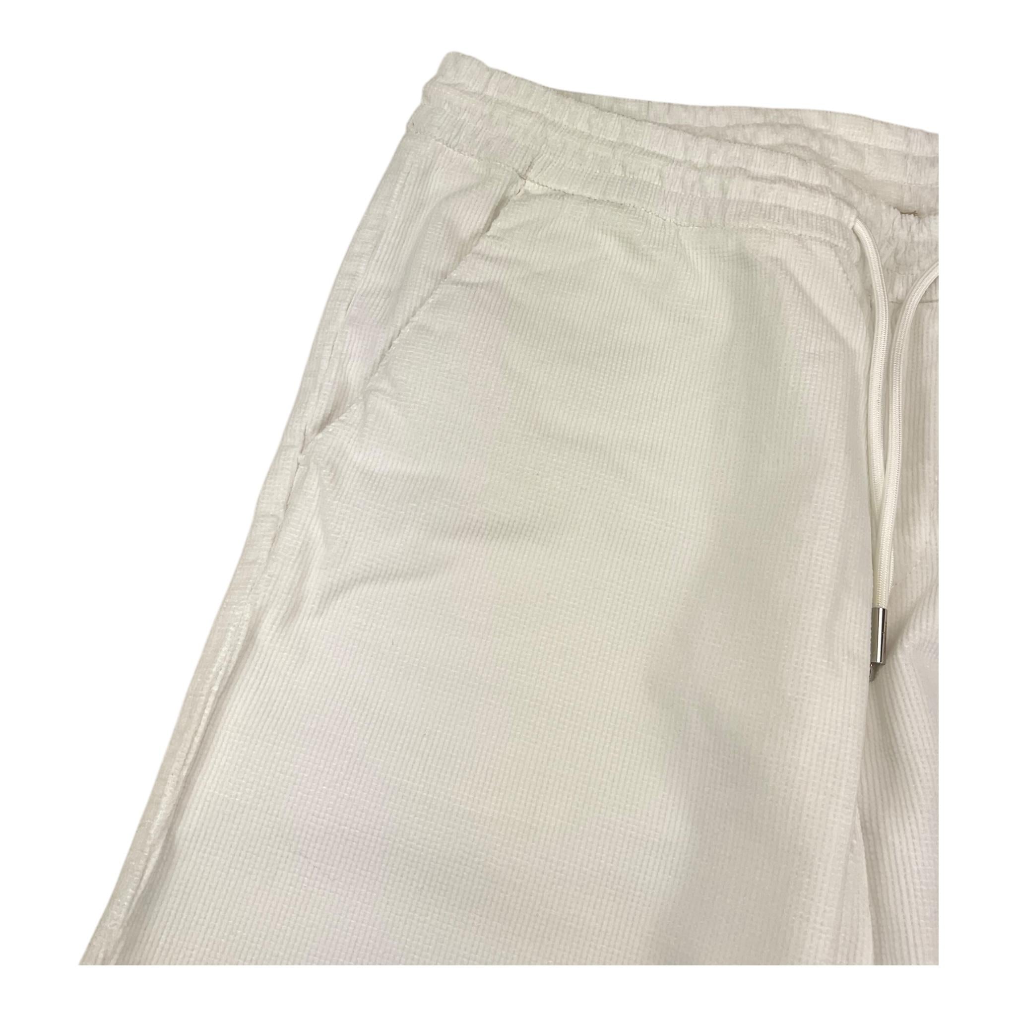NUPKEET pantalone tinta unita in camoscio con elastico in vita Bianco per Bambino 4DNK381 BIANCO NUPKEET