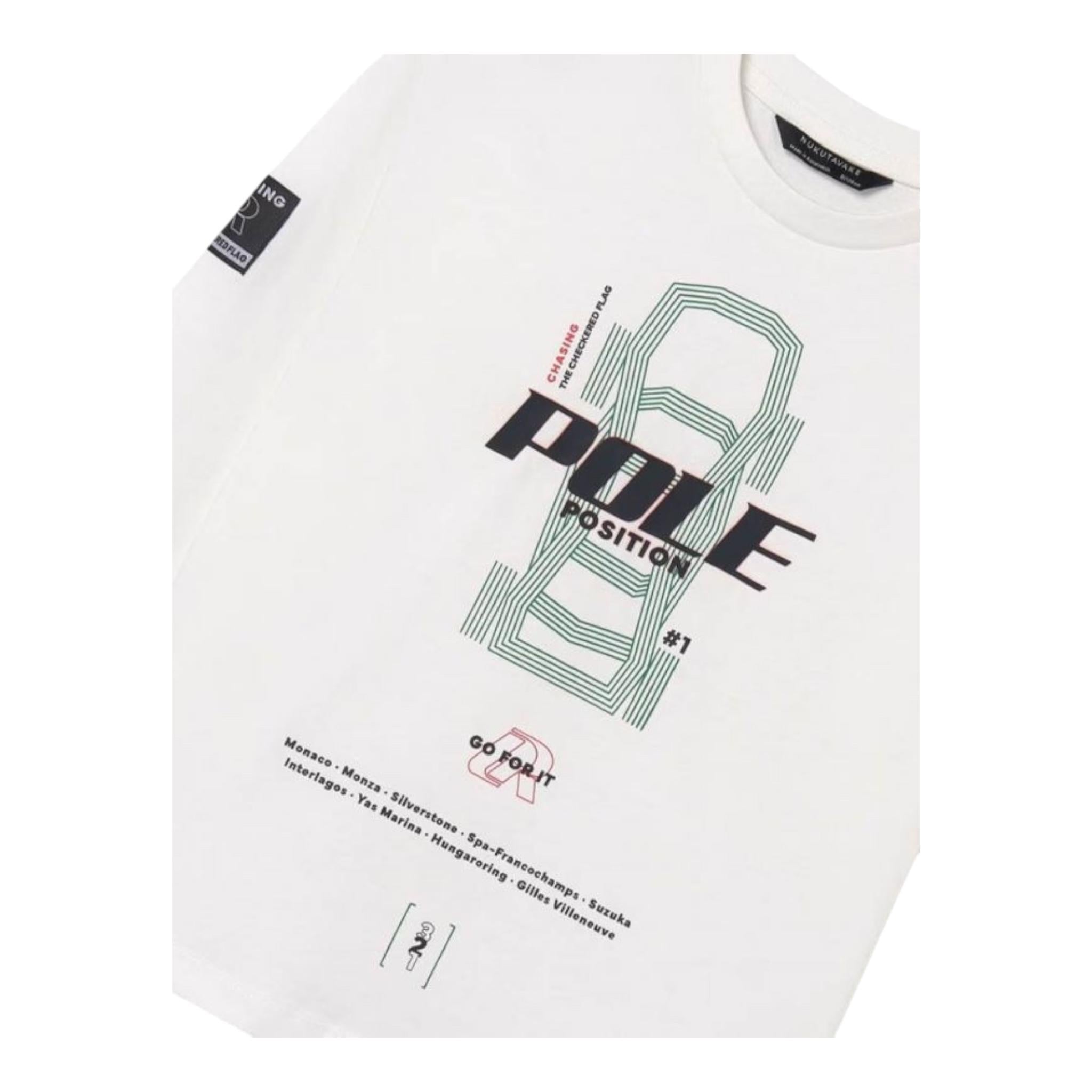 NUKUTAVAKE shirt girocollo tinta unita con stampa Bianco per Bambino 7087 BIANCO NUKUTAVAKE