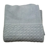 MAC ILUSIO'N coperta tinta unita con ricami Azzurro per Neonato TO77 AZZURRO MAC ILUSIO'N