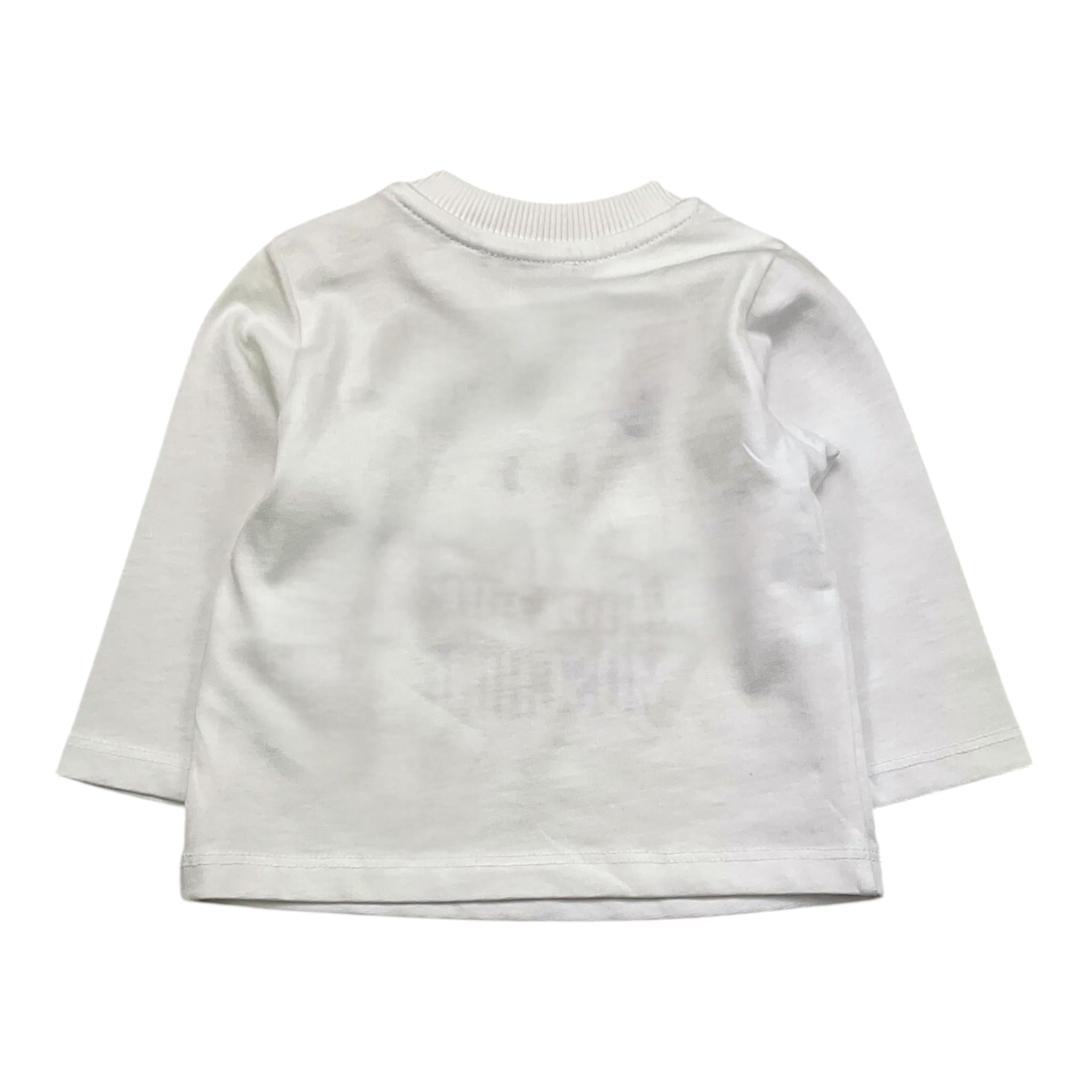 MOSCHINO shirt girocollo tinta unita con stampa Bianco per Neonato MUO014 BIANCO MOSCHINO