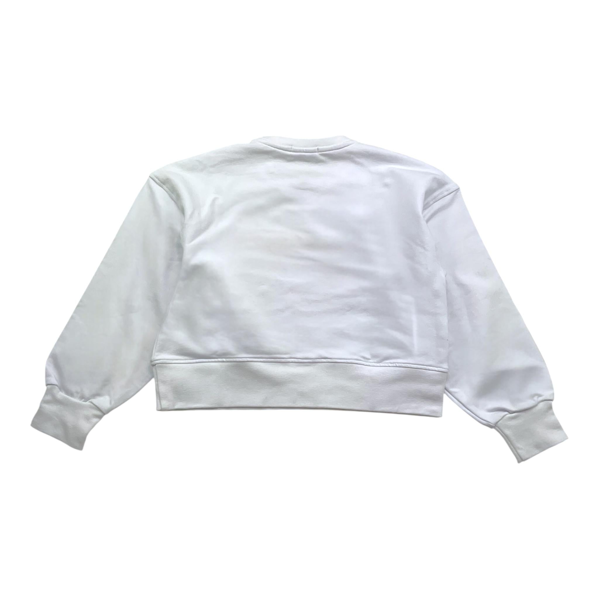 PINKO felpa girocollo tinta unita con applicazioni brillantini Bianco per Bambina F4PIJGSW064 BIANCO PINKO