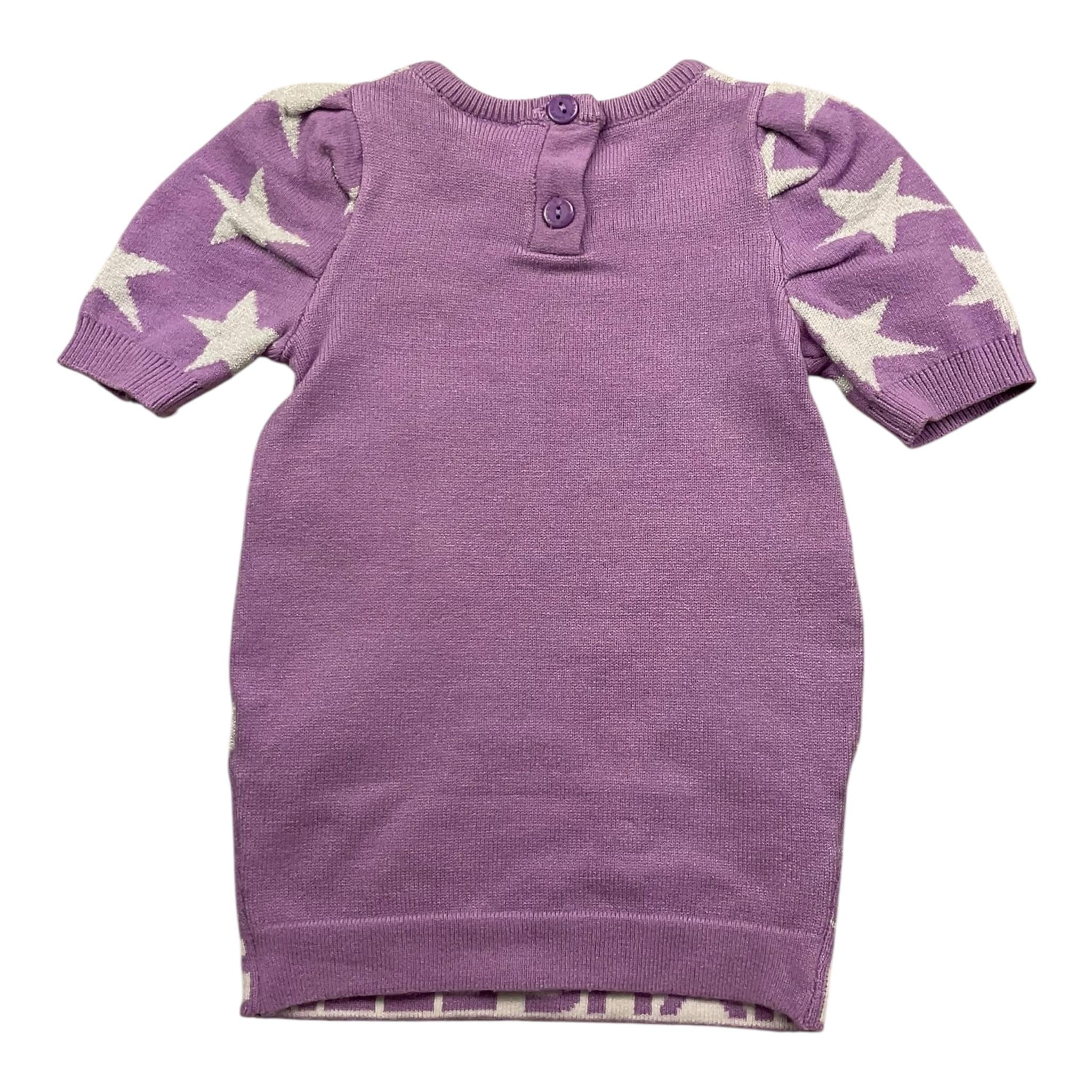 MARC ELLIS abito tinta unita mezza manica con stampa Lilla per Neonata JMNDR1557 LILLA MARC ELLIS