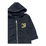 JOHN RICHMOND felpa con zip e cappuccio tinta unita con logo Nero per Neonata RIA25086FE NERO JOHN RICHMOND