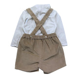 MAYORAL completo 2 pezzi camicia-salopette Bianco/beige per Neonato 2248 BIANCO/BEIGE MAYORAL