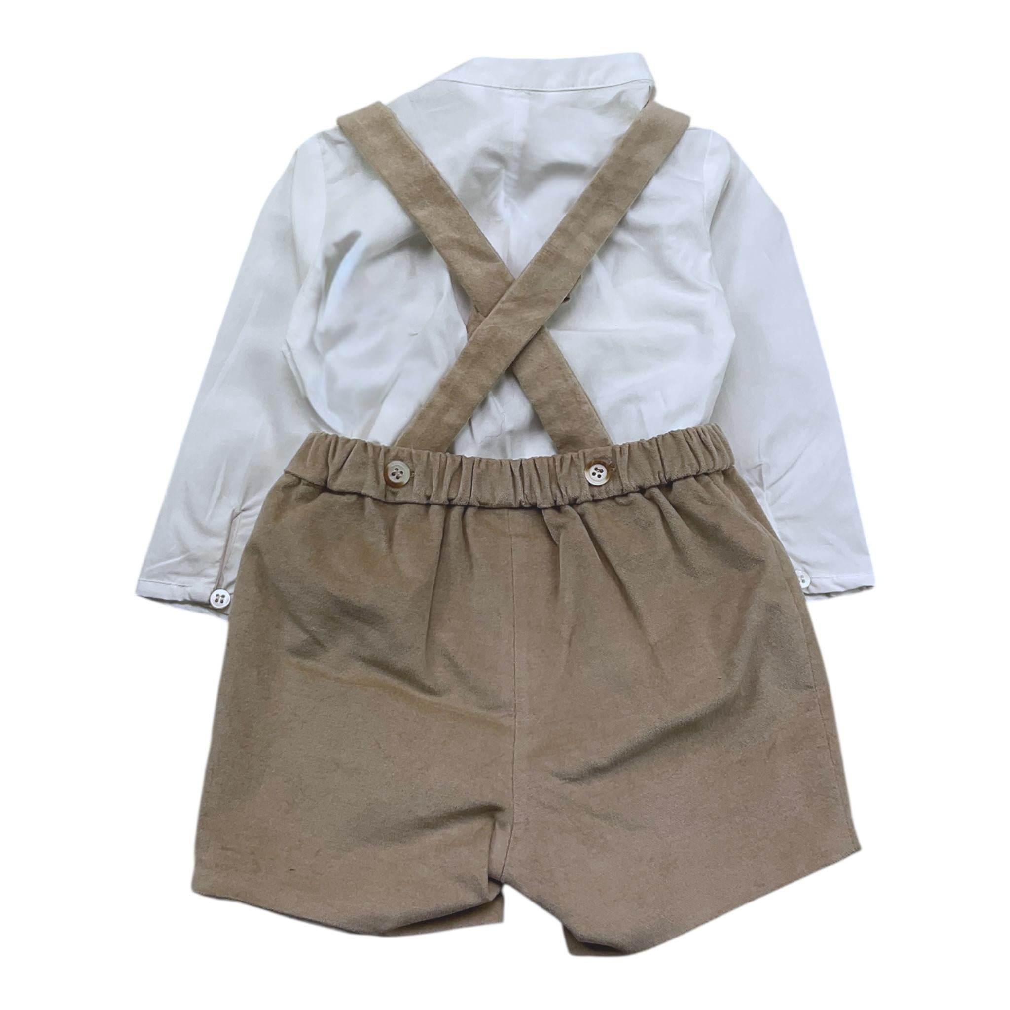 MAYORAL completo 2 pezzi camicia-salopette Bianco/beige per Neonato 2248 BIANCO/BEIGE MAYORAL