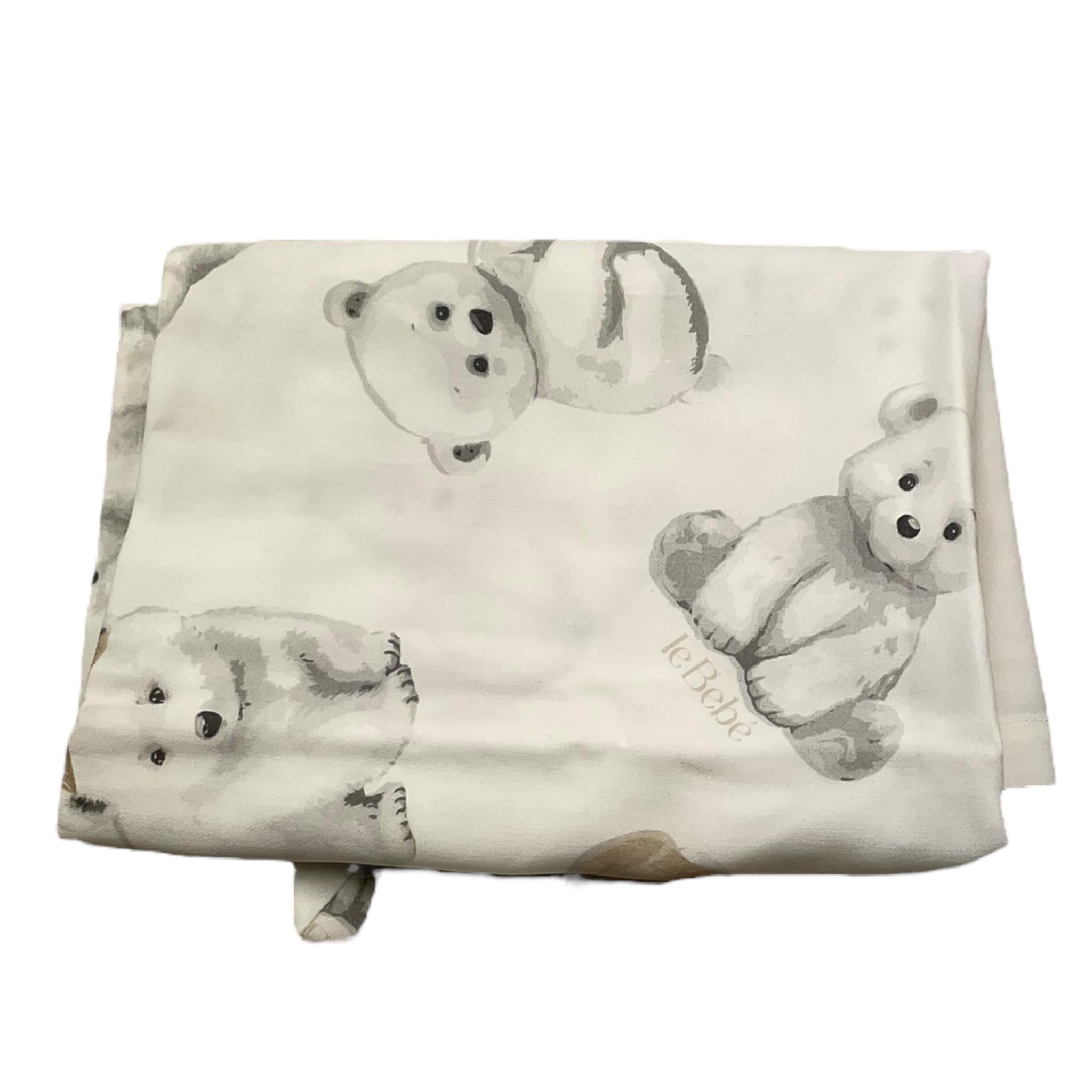 LE BEBE' lenzuola tinta unita con stampa orso Bianco per Neonato LBB5245 BIANCO LE BEBE'