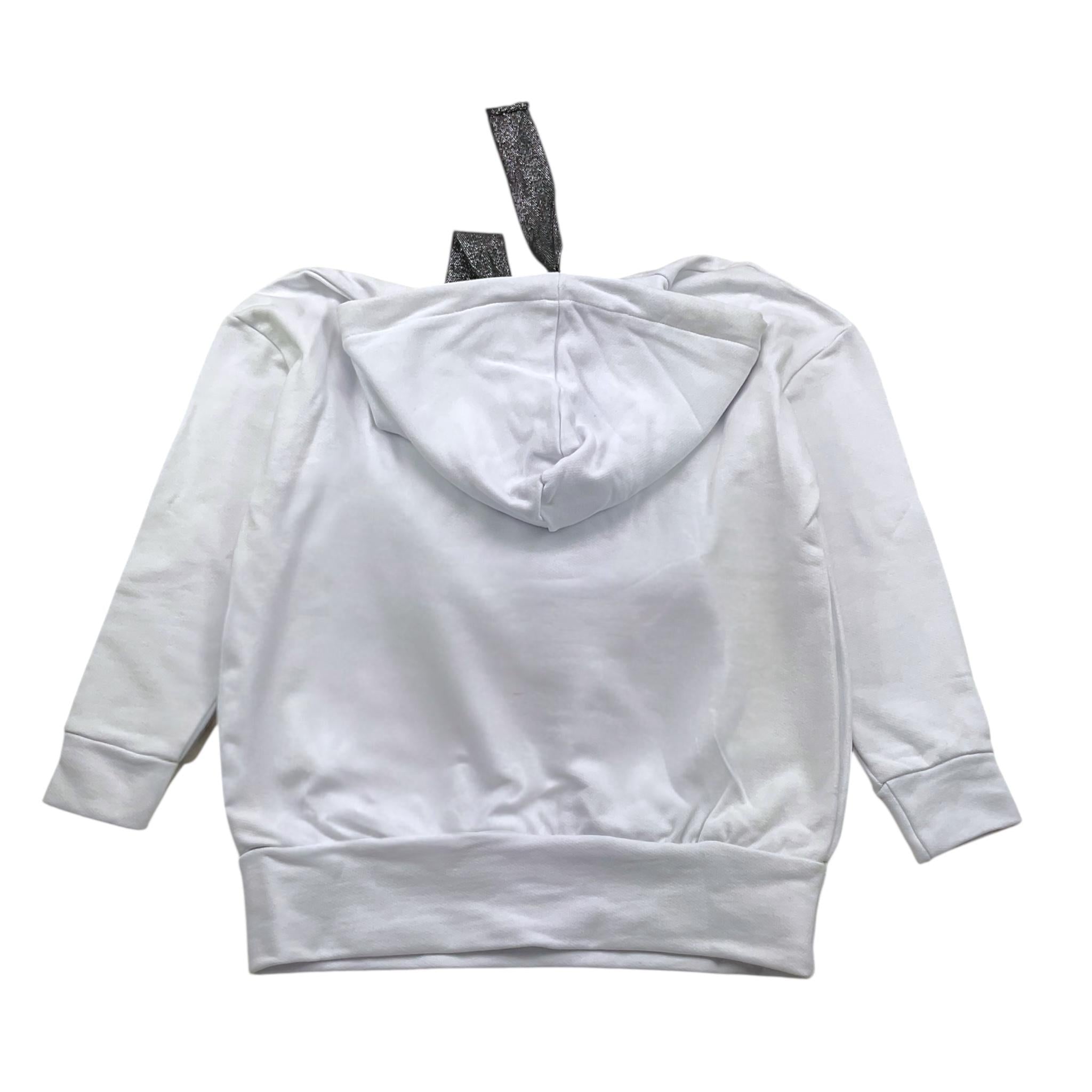 MARC ELLIS felpa tinta unita con cappuccio e stampa Bianco per Bambina JMJMX15351 BIANCO MARC ELLIS