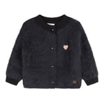 CARRE'MENT BEAU cardigan tinta unita con ricamo cuore Blu per Neonata Y05268 BLU CARRE'MENT BEAU