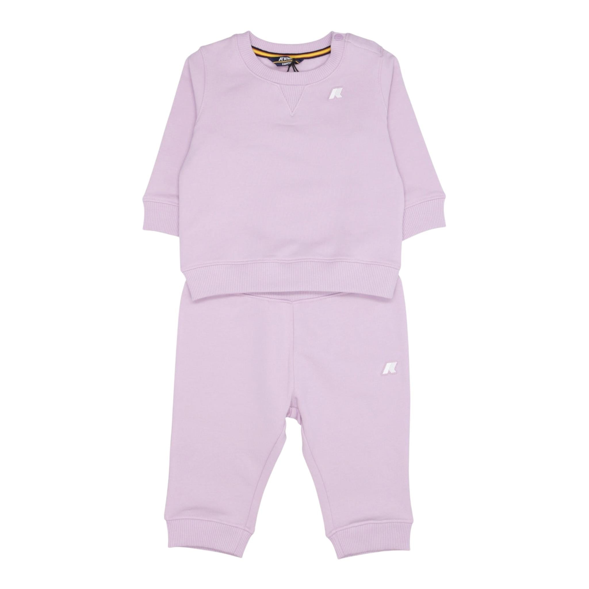 K-WAY completo 2 pezzi felpa-pantalone tinta unita Lilla per Neonata K41384W LILLA K-WAY