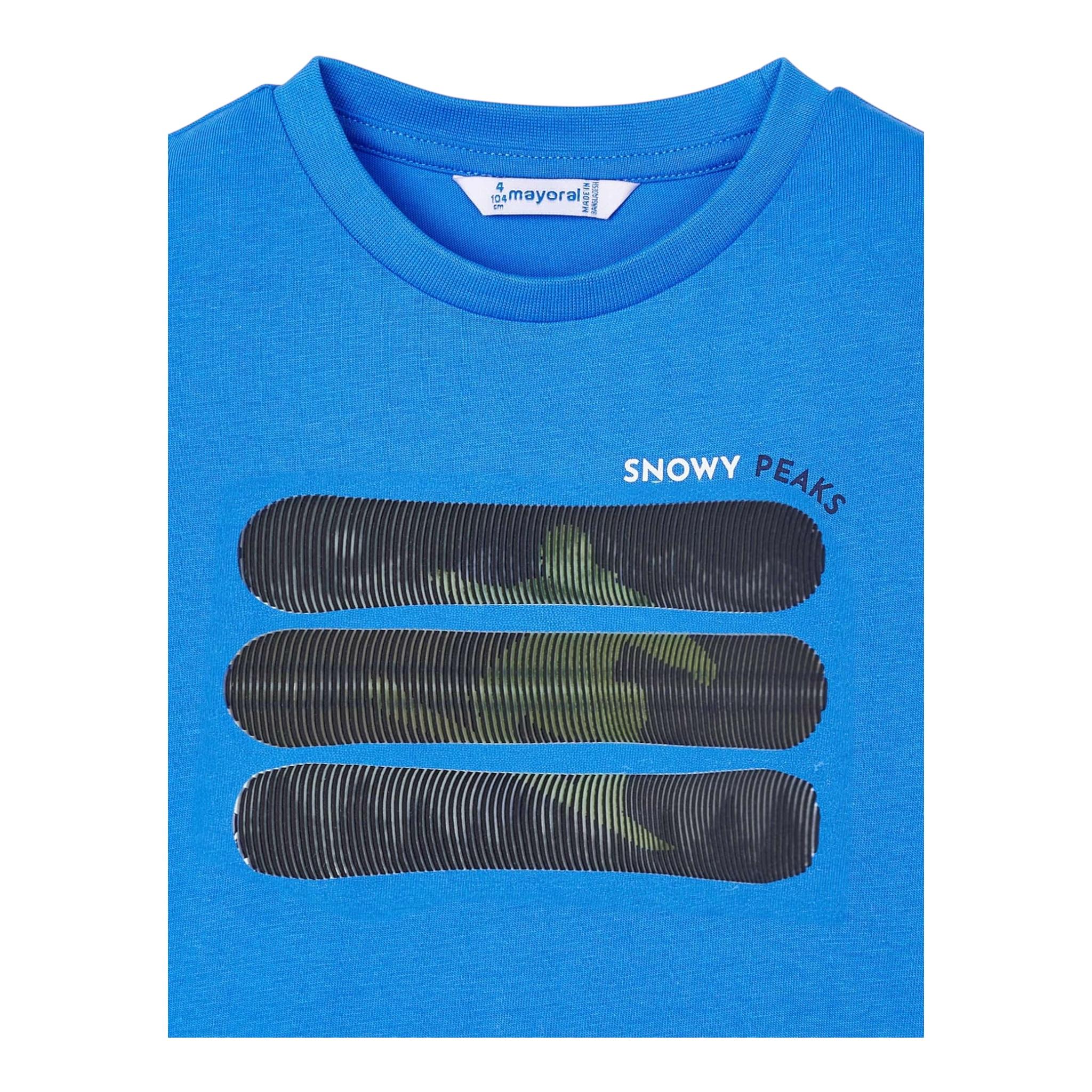 MAYORAL shirt girocollo tinta unita con stampa in contrasto Blu per Neonato 4055 BLU MAYORAL
