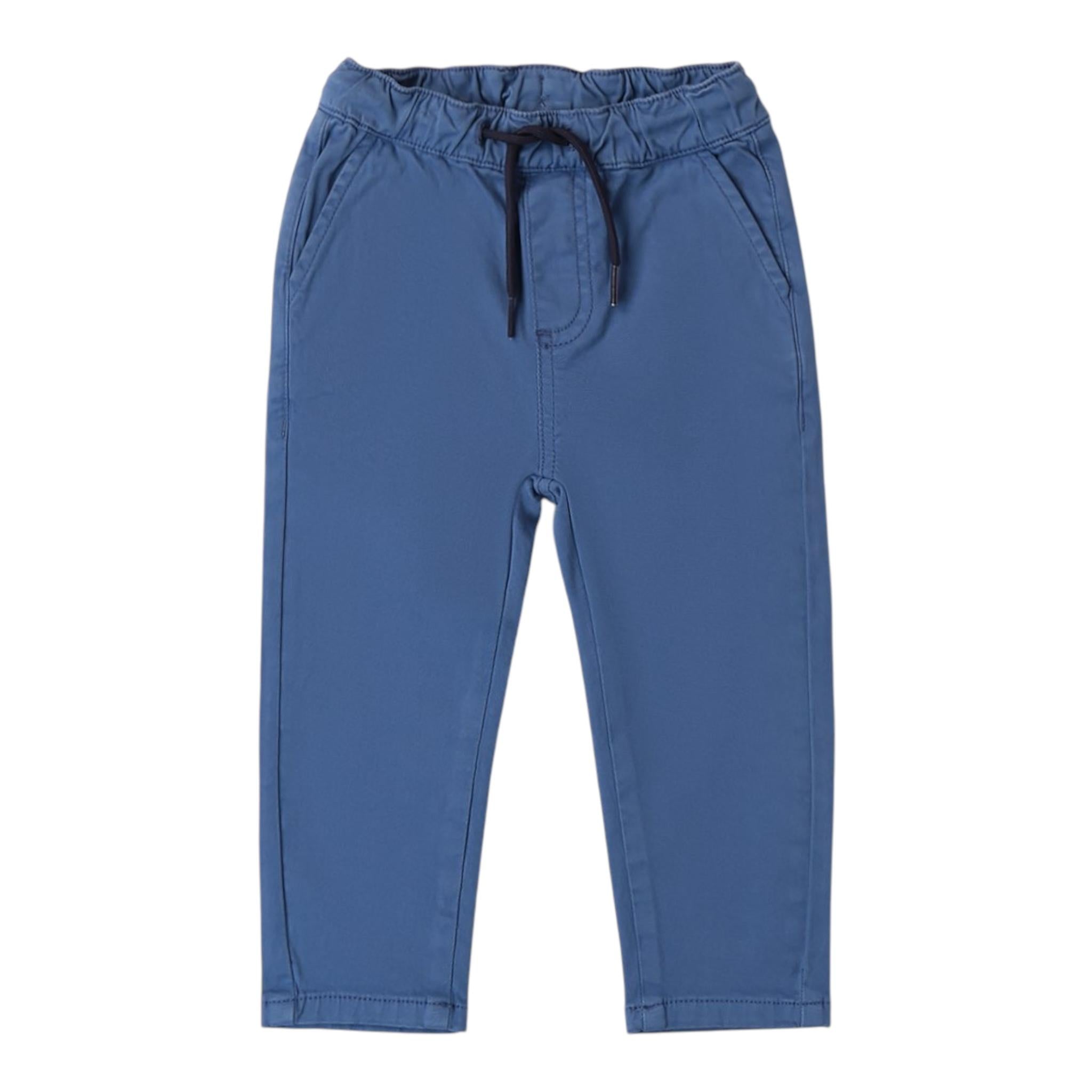 SARABANDA pantalone tinta unita con elastico in vita Azzurro per Bambino A161J AZZURRO SARABANDA