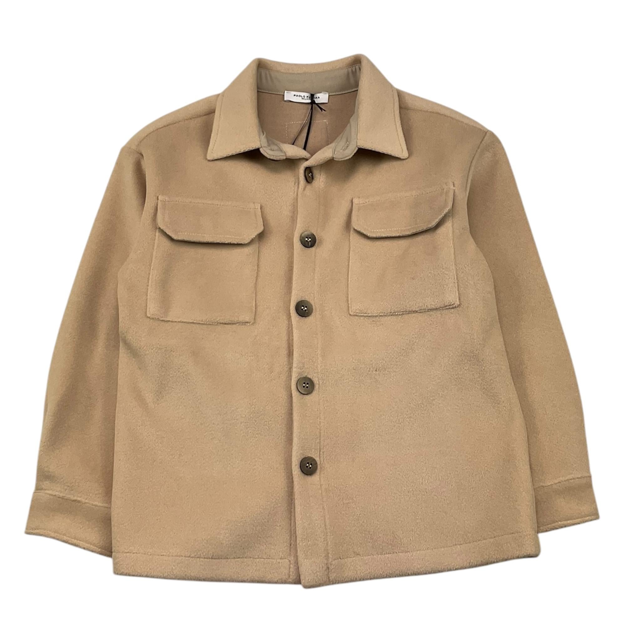 PAOLO PECORA camicia manica lunga tinta unita Beige per Bambino PP4151 BEIGE PAOLO PECORA