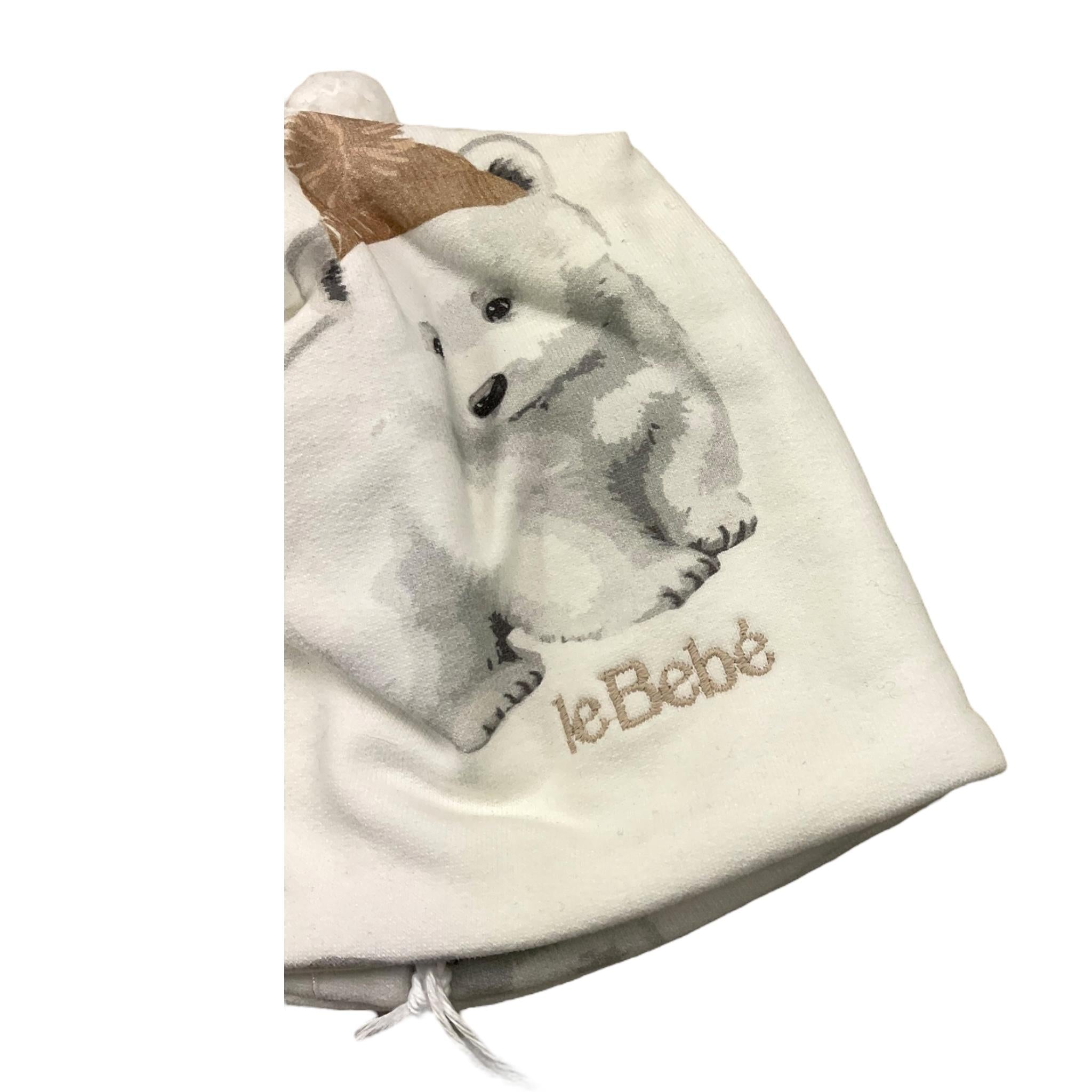 LE BEBE' cappello tinta unita cn stampe orsi Bianco per Neonato LBB5113 BIANCO LE BEBE'