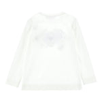 MONNALISA shirt girocollo tinta unita con stampa Bianco per Neonata 19B622 BIANCO MONNALISA
