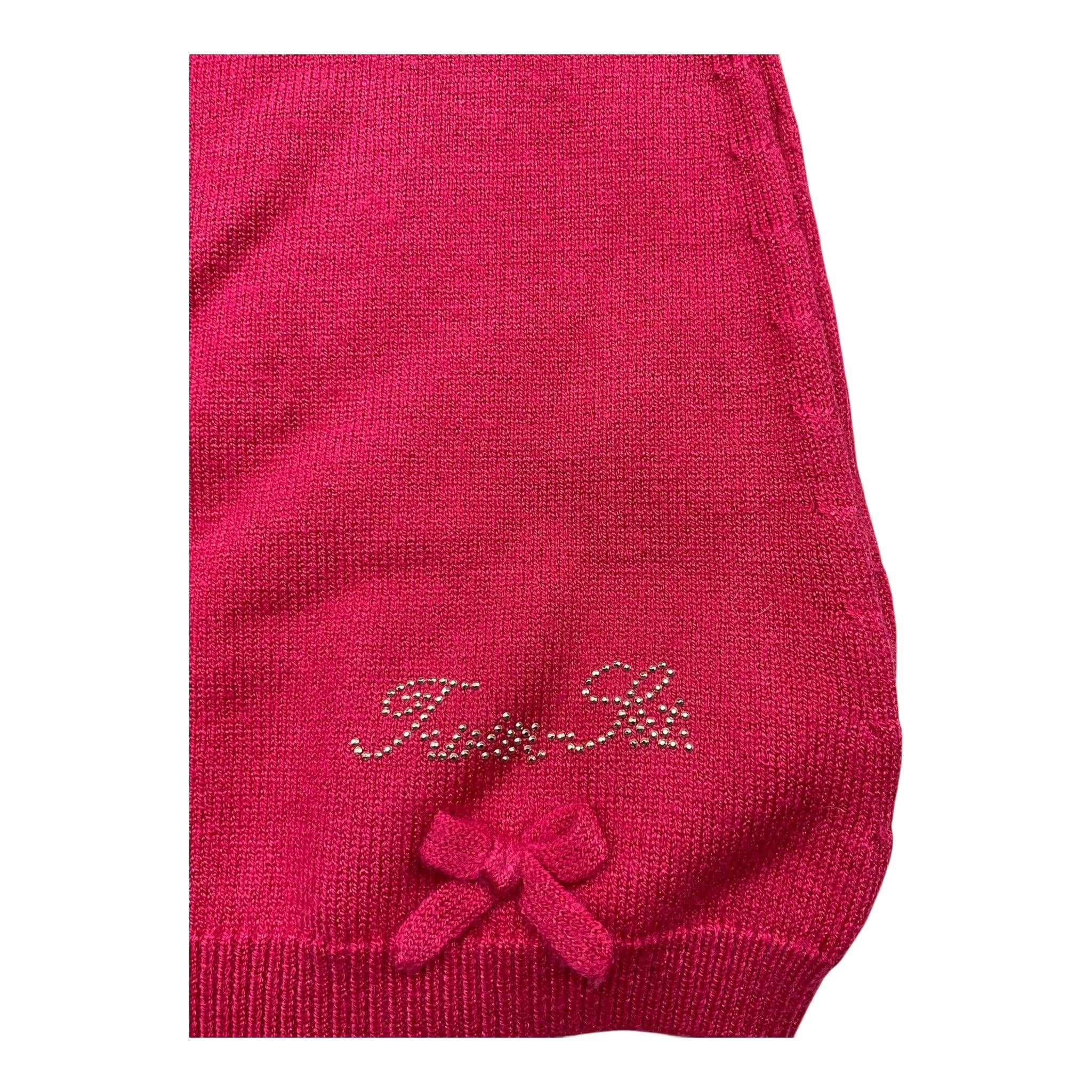 TWINSET sciarpa collo tinta unita cn logo Fuxia per Bambina GA6FAA FUXIA TWINSET