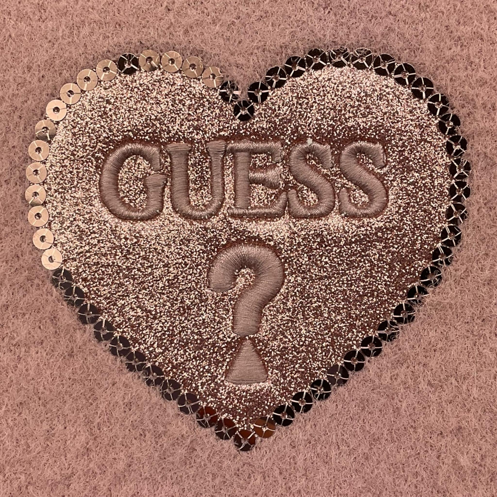 GUESS maglia girocollo tinta unita con stampa Rosa per Neonata K4BR02Z3220 ROSA GUESS