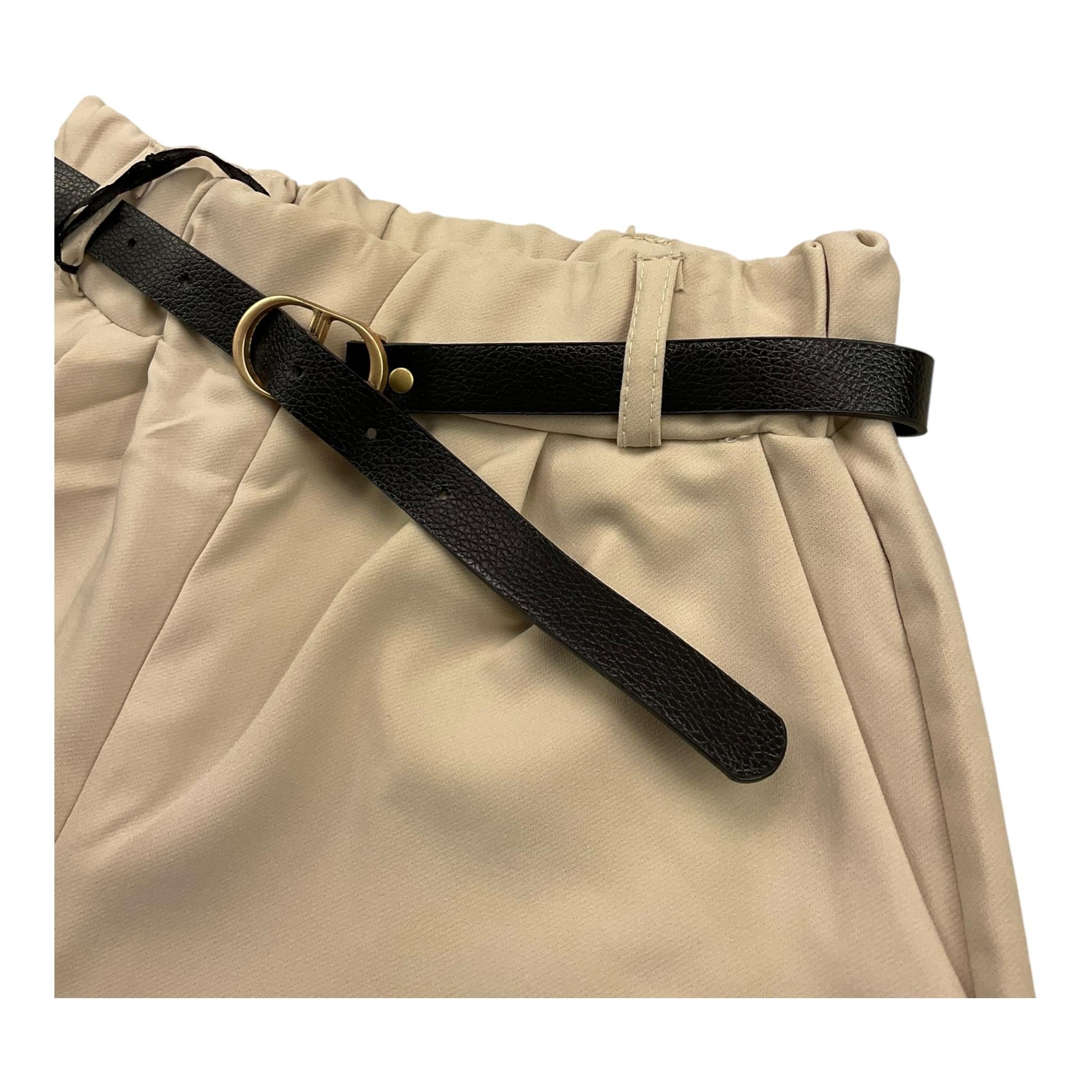 GREAT JOY short tinta unita cn cintura Beige per Bambina 015B BEIGE GREAT JOY