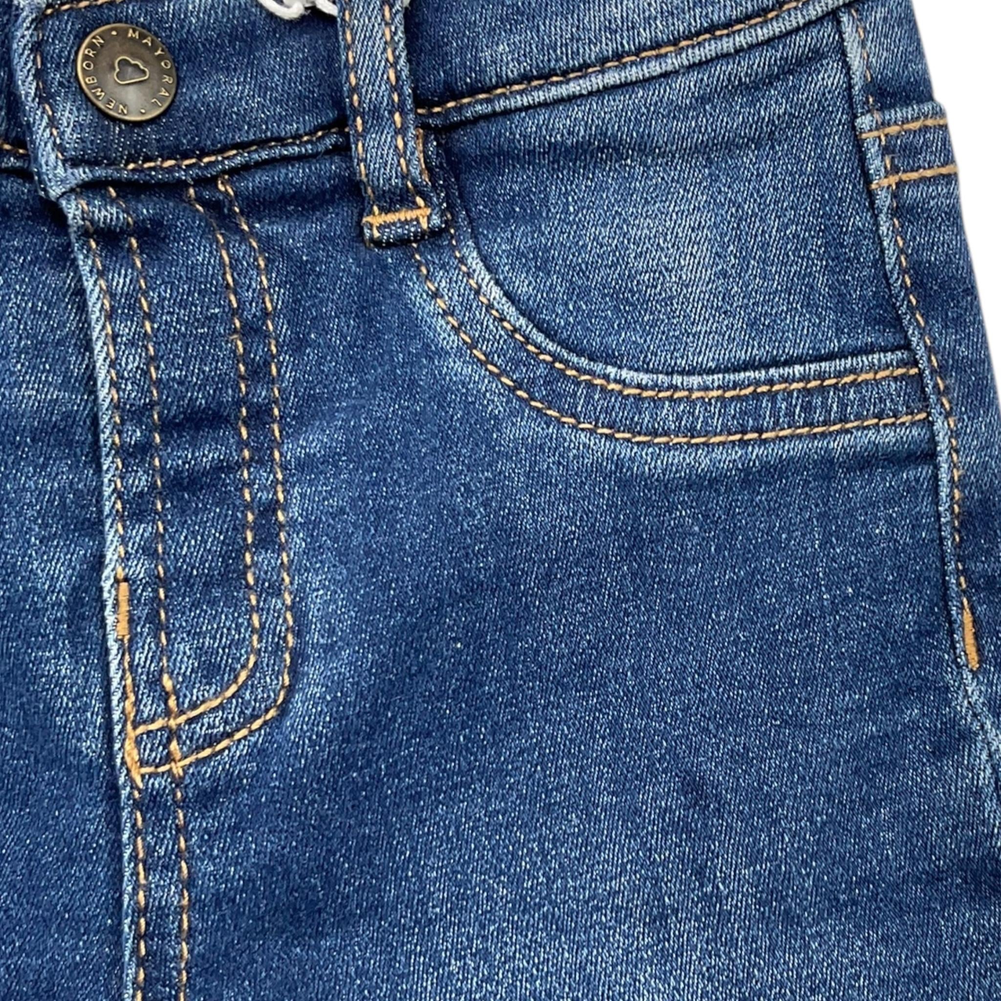 MAYORAL jeans tinta unita con girovita regolabile Blu per Neonato 593 BLU MAYORAL