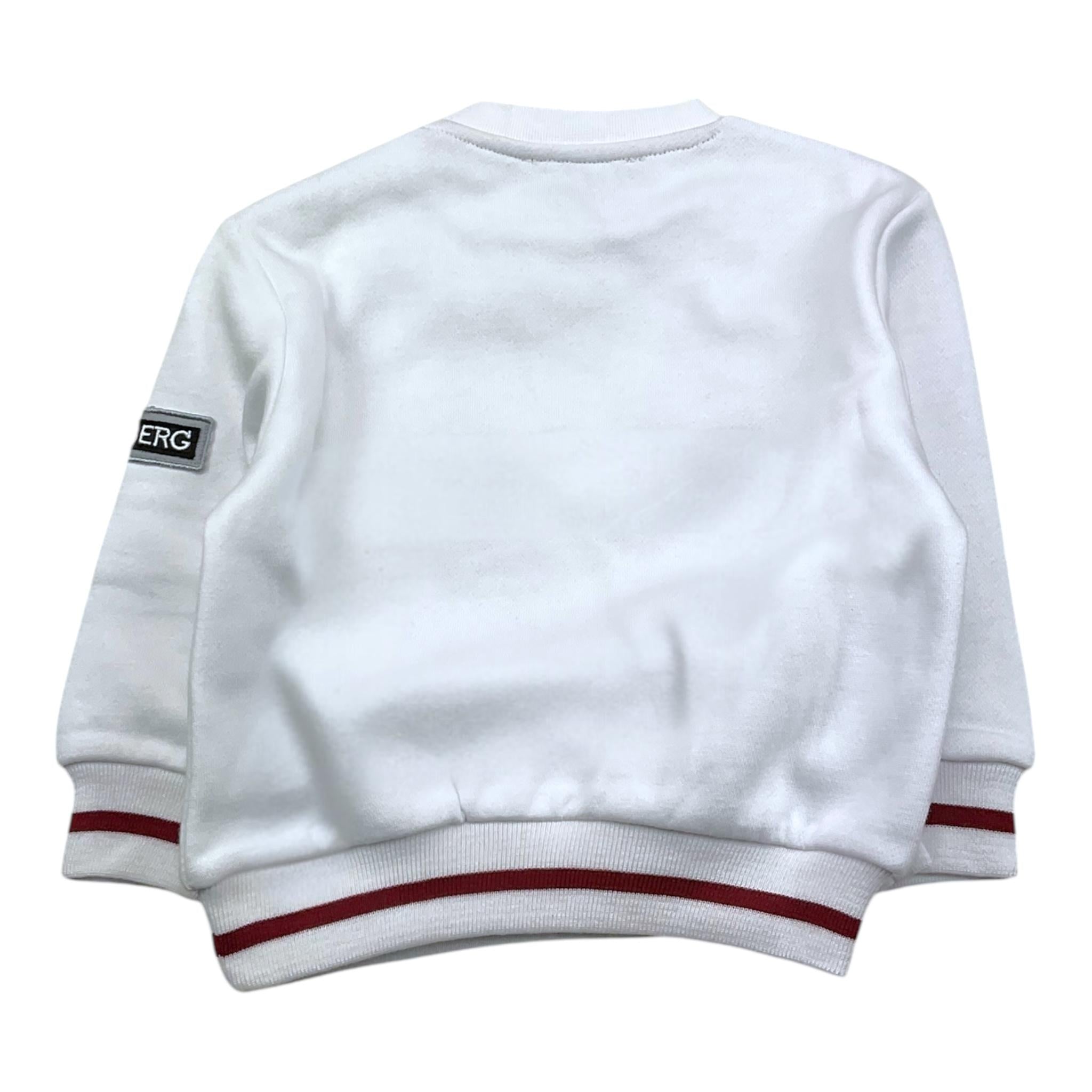 ICEBERG felpa tinta unita girocollo con stampa Bianco per Neonato MFICE5333B BIANCO ICEBERG