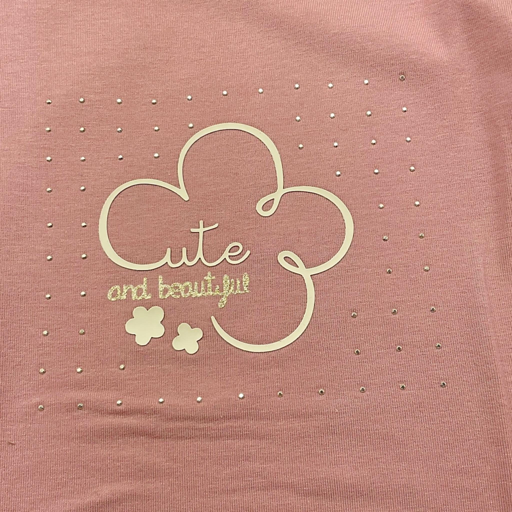 MAYORAL shirt gircollo tinta unita con stampa Rosa per Neonata 178N ROSA MAYORAL