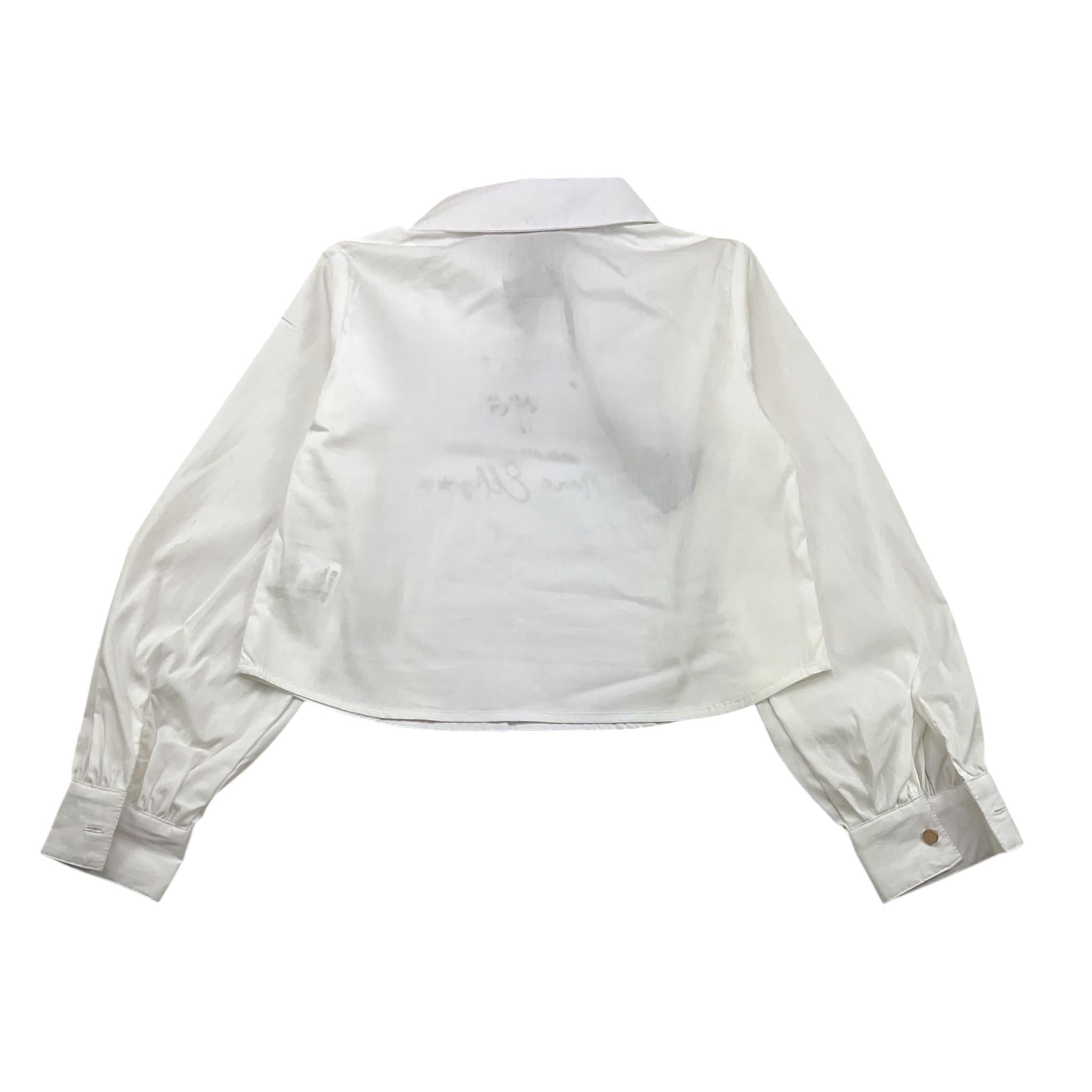 MARC ELLIS camicia tinta unita con logo Bianco per Bambina JMJSH00242 BIANCO MARC ELLIS