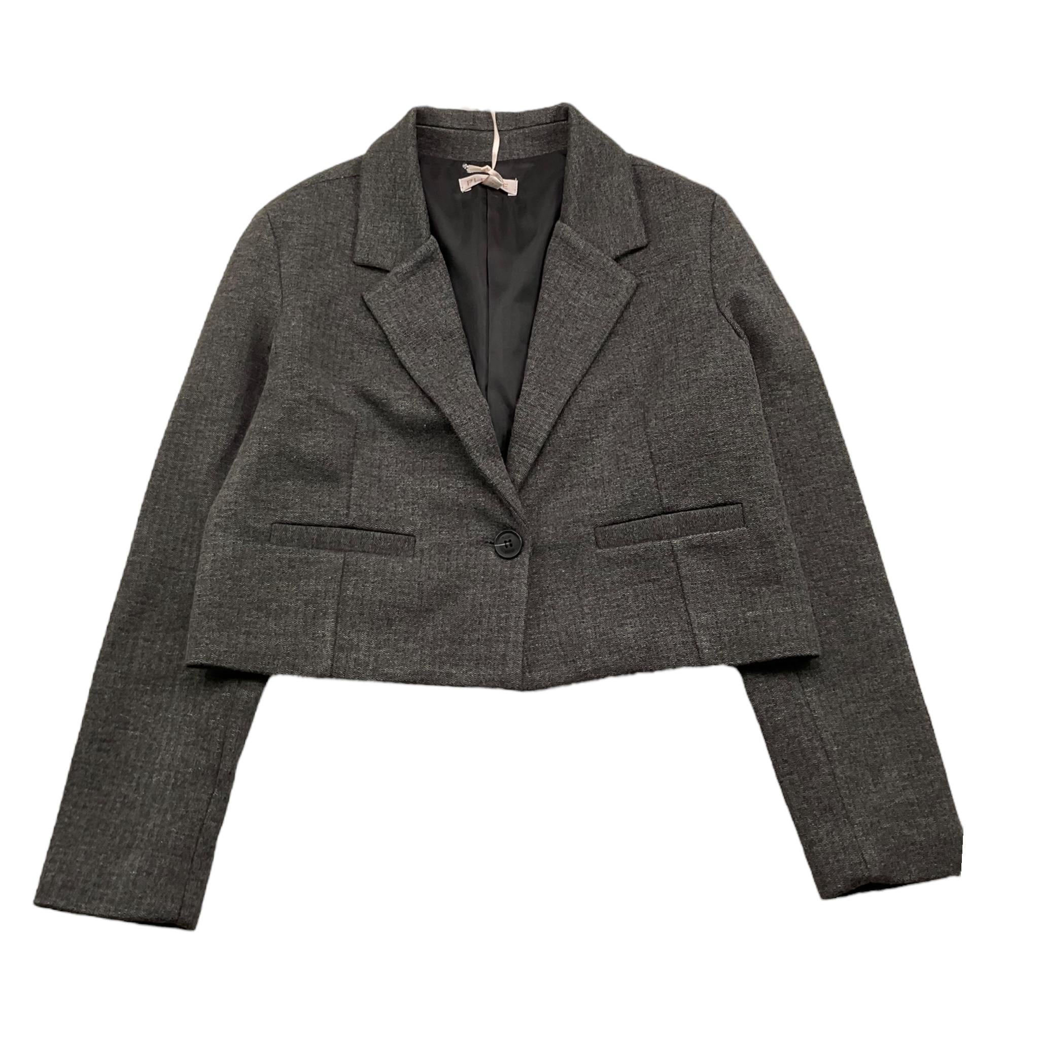 PLEASE giacca modello crop tinta unita Grigio per Bambina JB01172G66 GRIGIO PLEASE