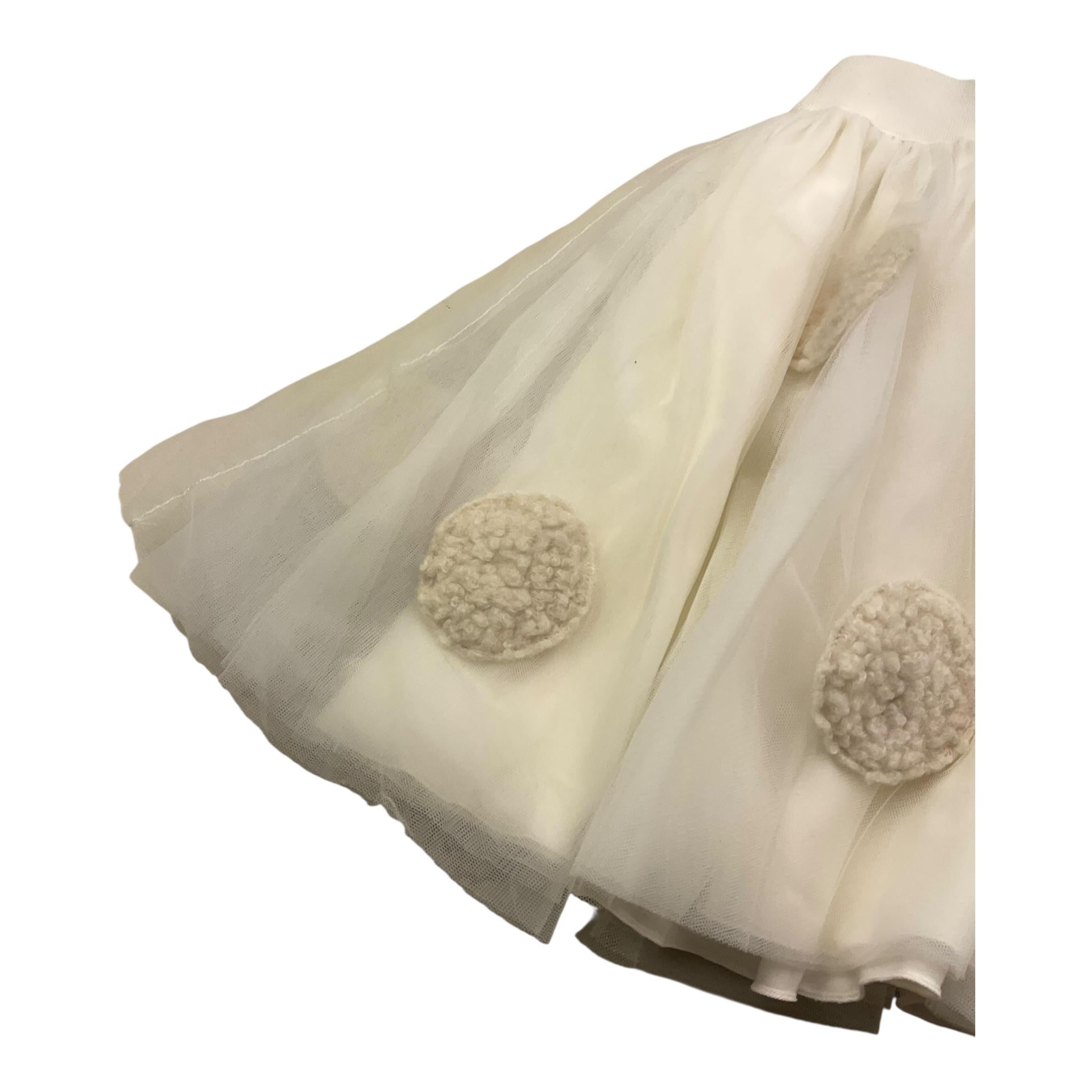 PICCOLA LUDO gonna tinta unita con tulle Bianco per Bambina BS9WB063 BIANCO PICCOLA LUDO