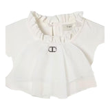 TWINSET camicia tinta unita con balze Panna per Bambina 242GJ2132 PANNA TWINSET