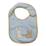 LE BEBE' bavetta tinta ujnita con ricami in contrasto Azzurro per Neonato LBB5061 AZZURRO LE BEBE'