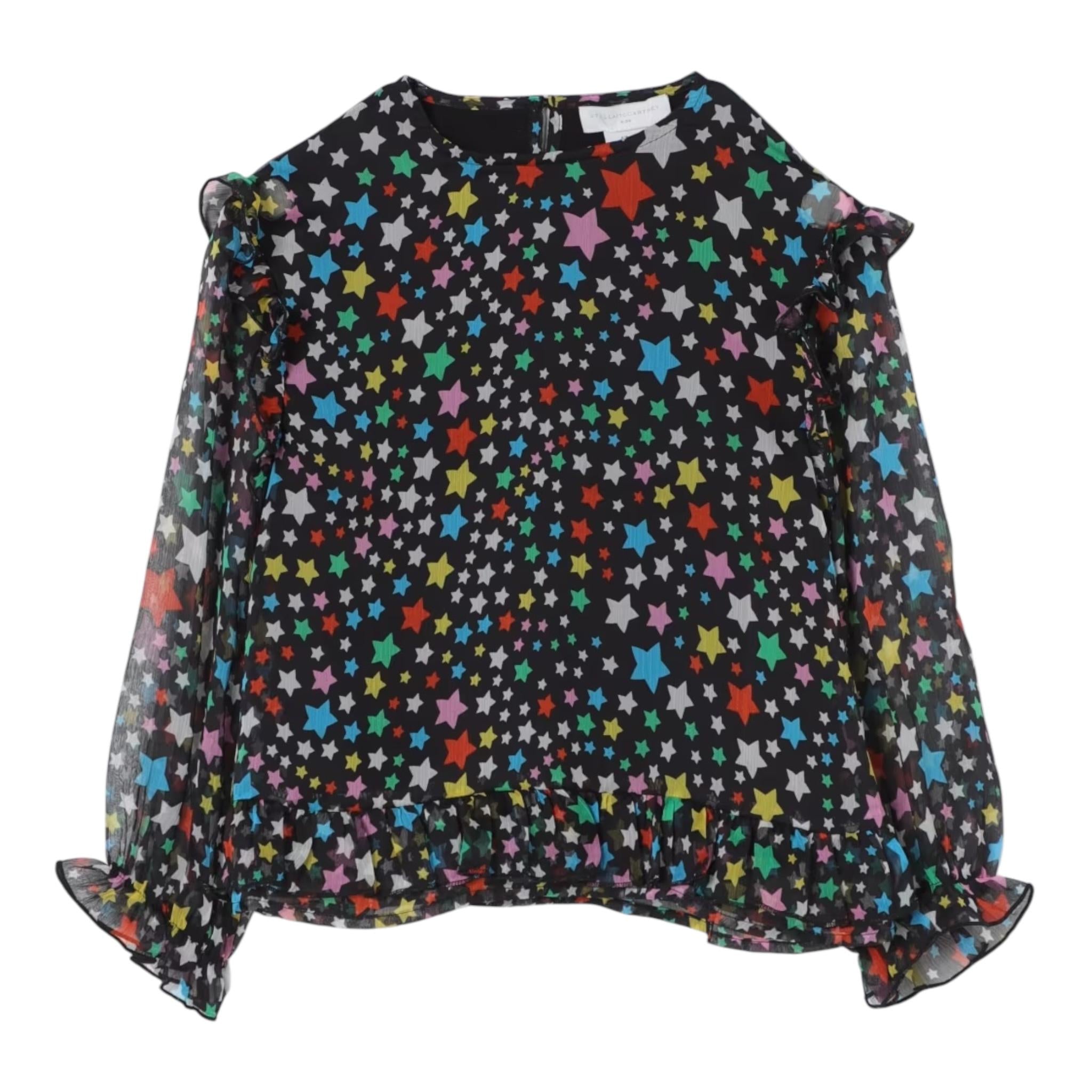 STELLA McCARTNEY camicia manica lunga fantasia stelle Nero per Bambina TV5A40 NERO STELLA McCARTNEY