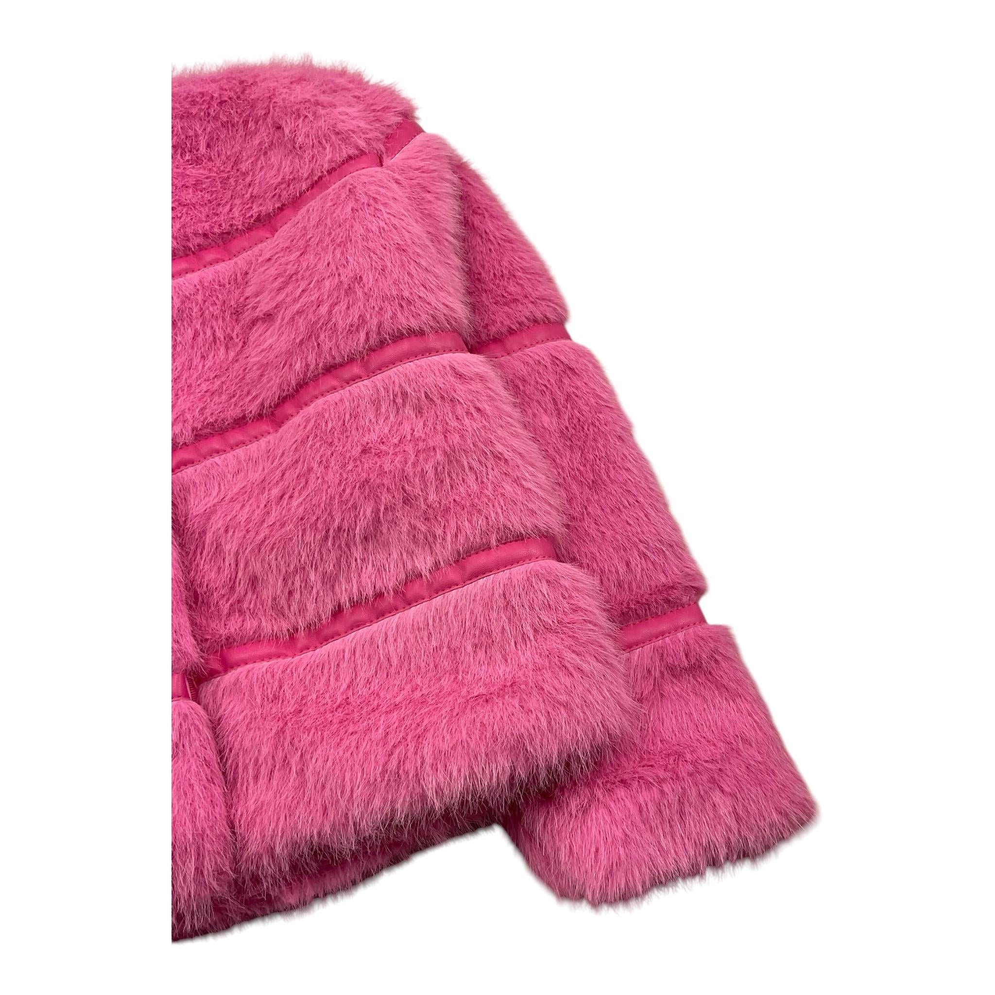 EMC pelliccia tinta unita con bottoni Rosa per Bambina AV1214 ROSA EMC