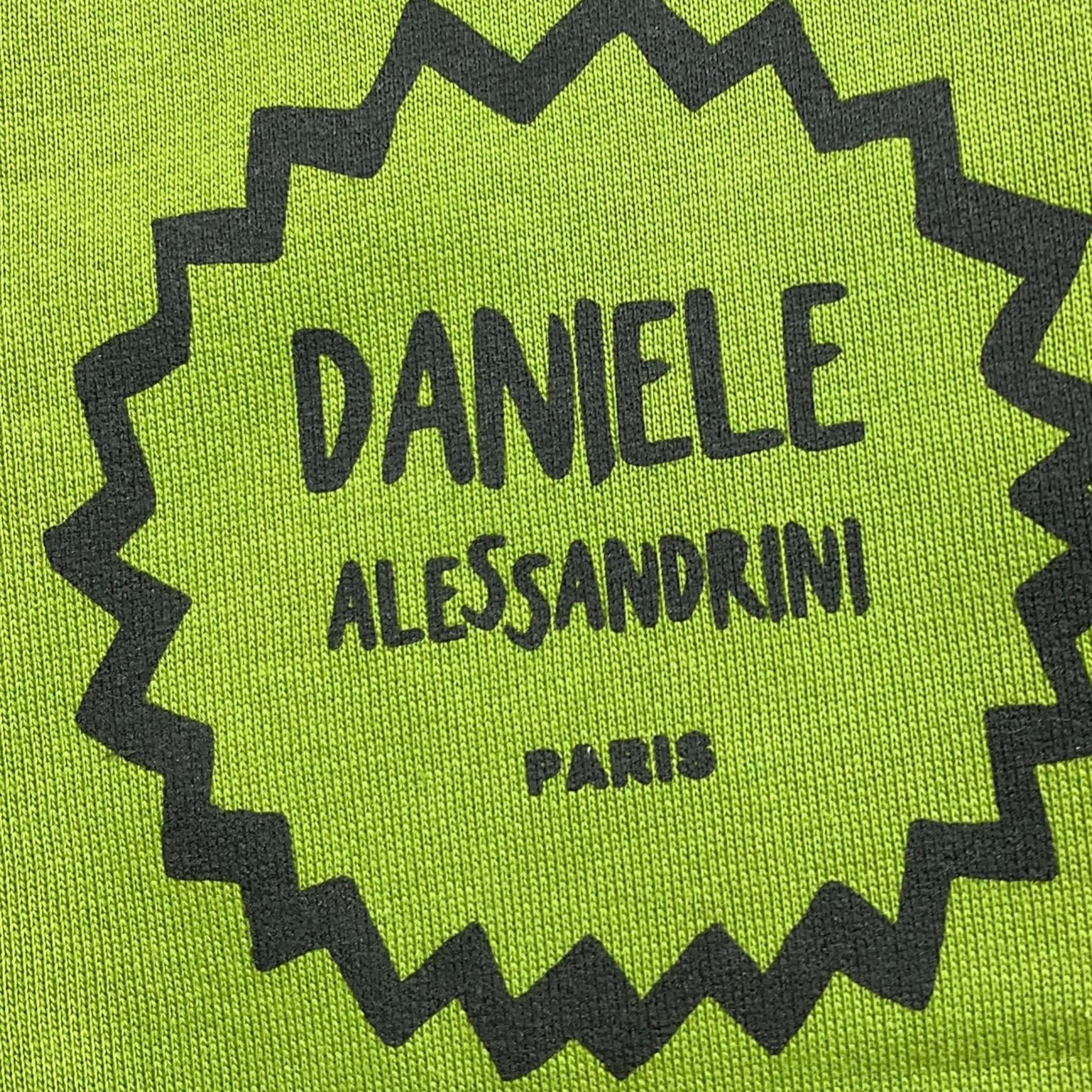 DANIELE ALESSANDRINI felpa girocollo tinta unita con stampa Verde per Bambino 1291F00063J VERDE DANIELE ALESSANDRINI