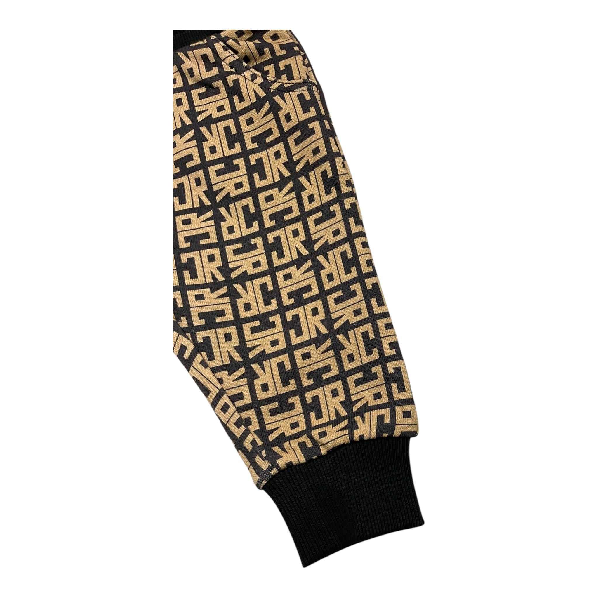 JOHN RICHMOND pantalone tuta tinta unita con logo Nero/beige per Neonato RIA25049PA NERO/BEIGE JOHN RICHMOND