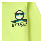 SARABANDA shirt girocollo tinta unita con stampa Verde fluo per Neonato A015 VERDE FLUO SARABANDA