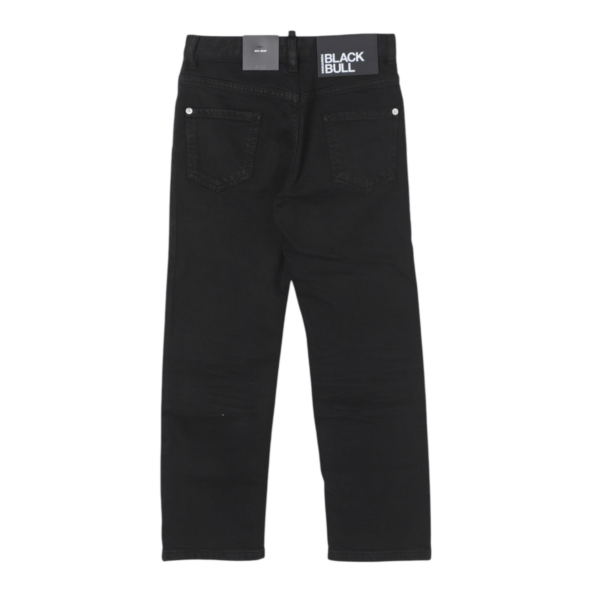 DSQUARED2 jeans tinta unita Nero per Bambino DQ2637 NERO DSQUARED2