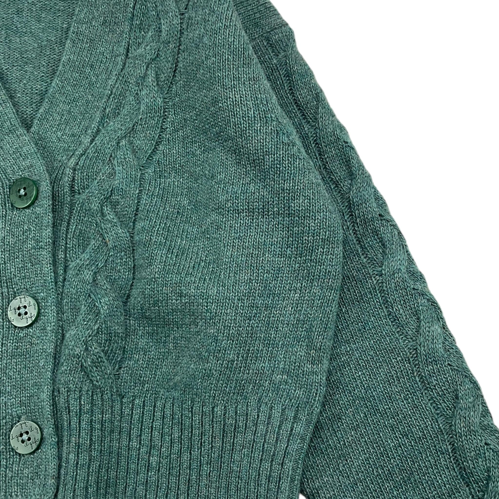 IL GUFO cardigan tinta unita con bottoni Verde per Bambina A24GF429EM220 VERDE IL GUFO