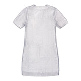 DIESEL abito mezza manica girocollo tinta unita con logo Grigio per Bambina J02068 GRIGIO DIESEL